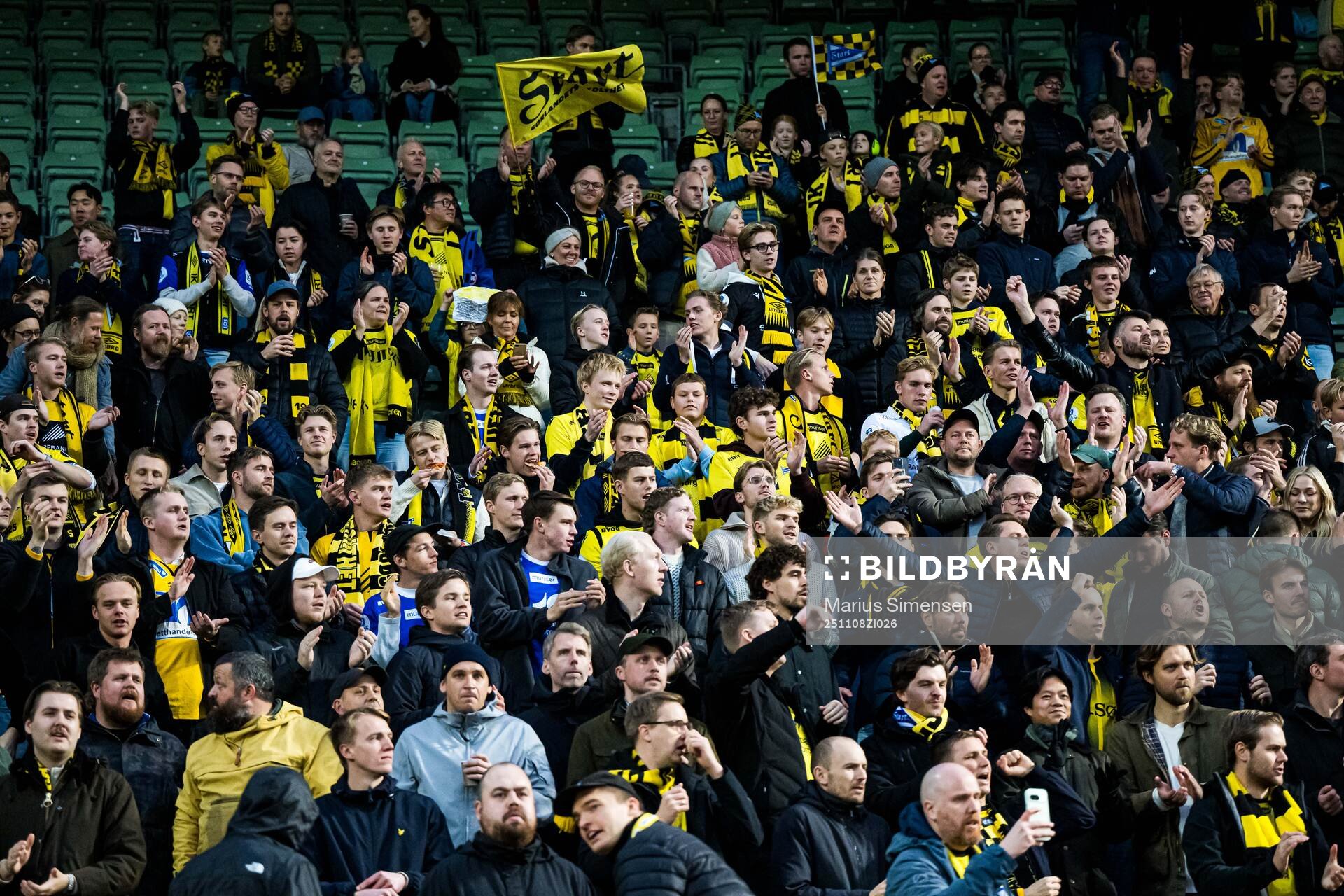 Spectators in the stands