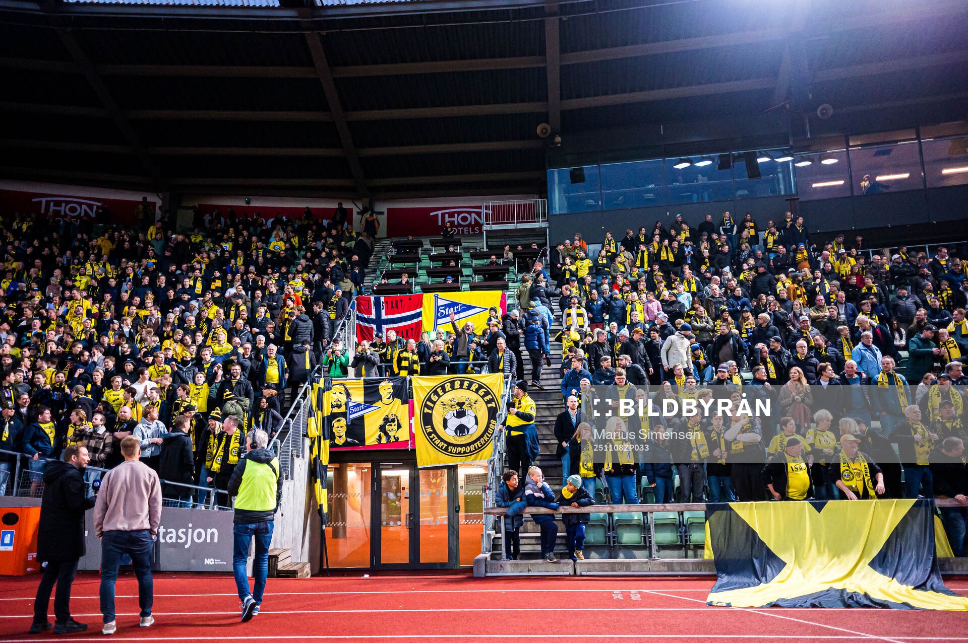 Spectators in the stands