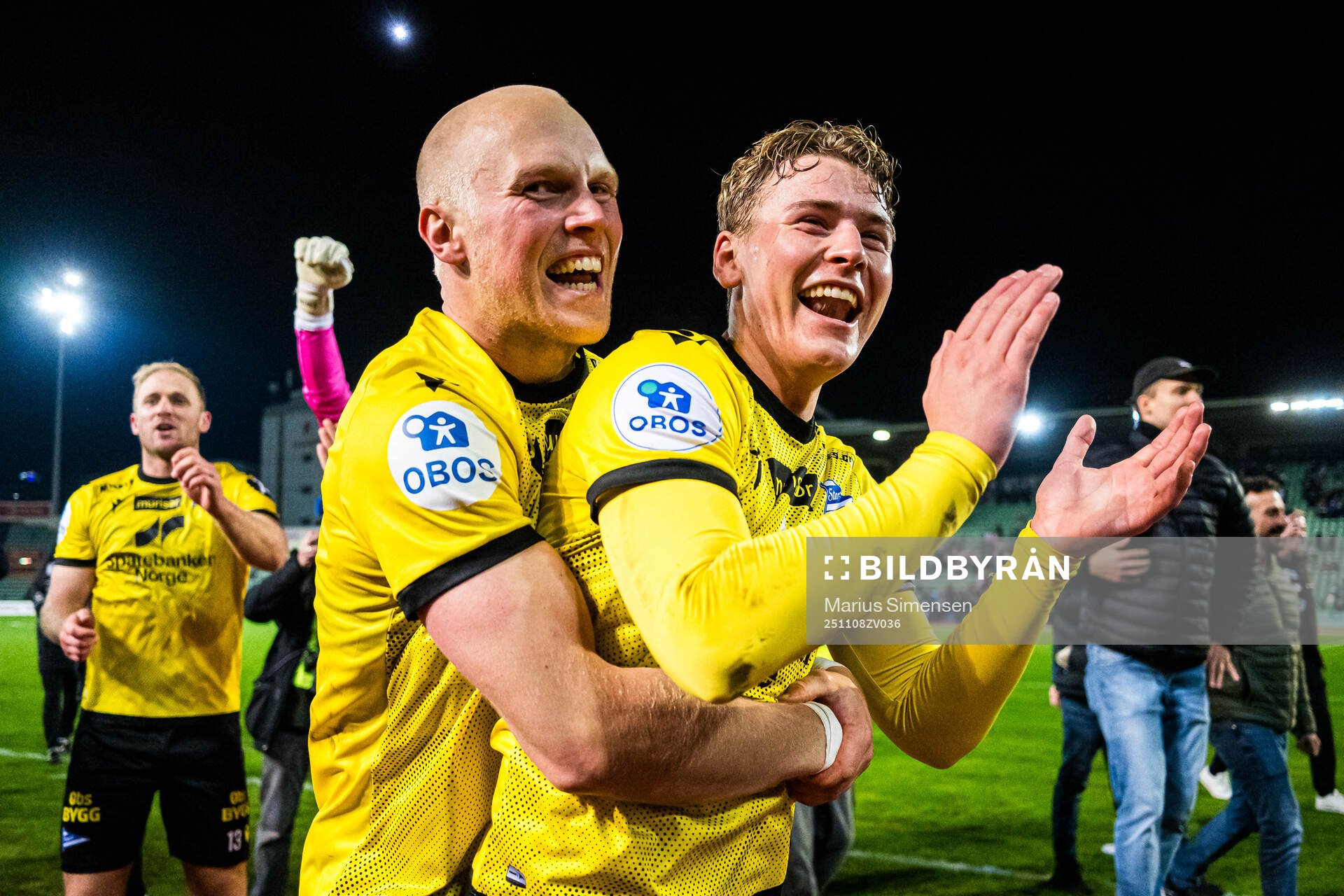 John Olav Norheim of Start celebrates promotion to the