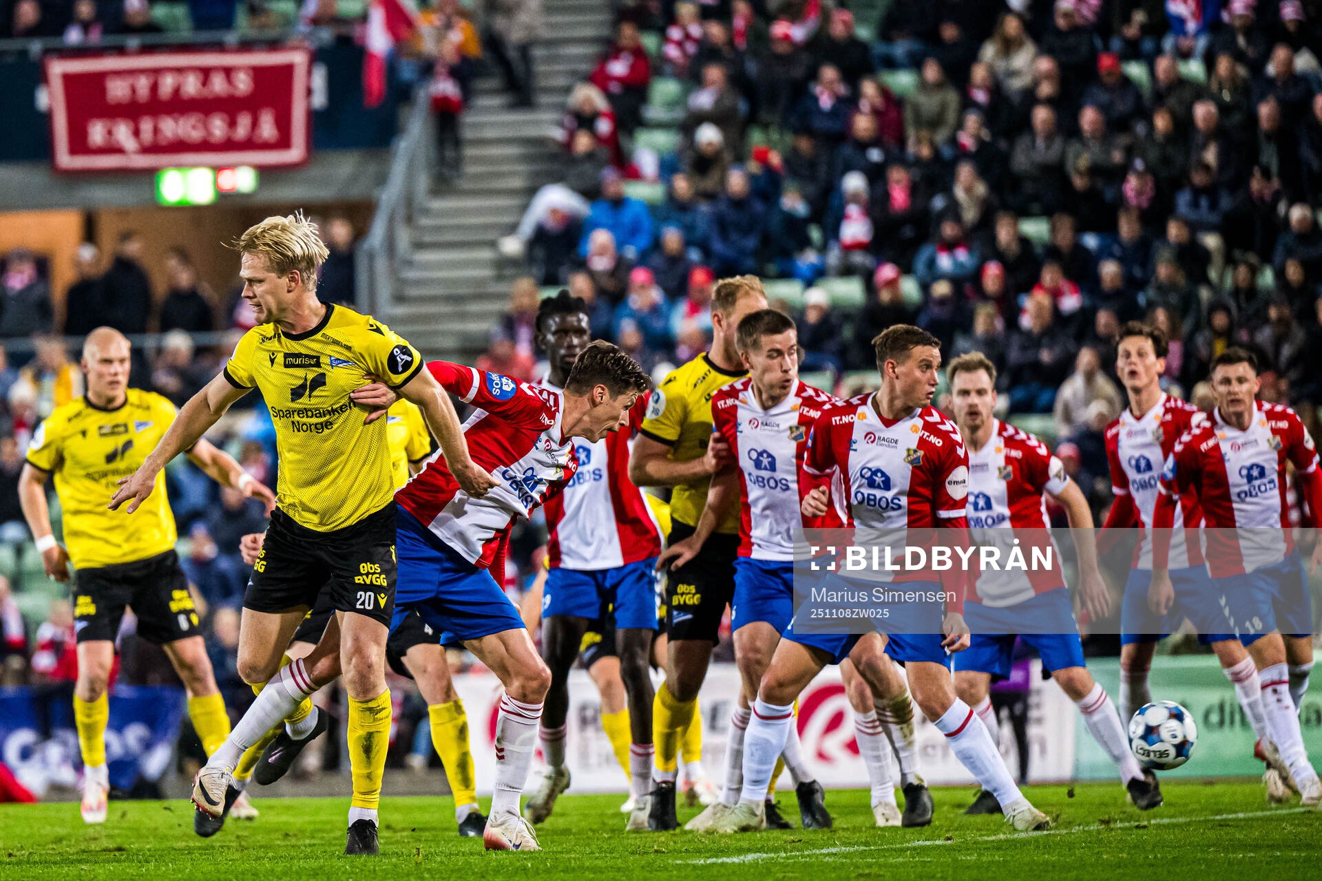 Håkon Holmefjord Lorentzen of Start scores the 0-2 goal