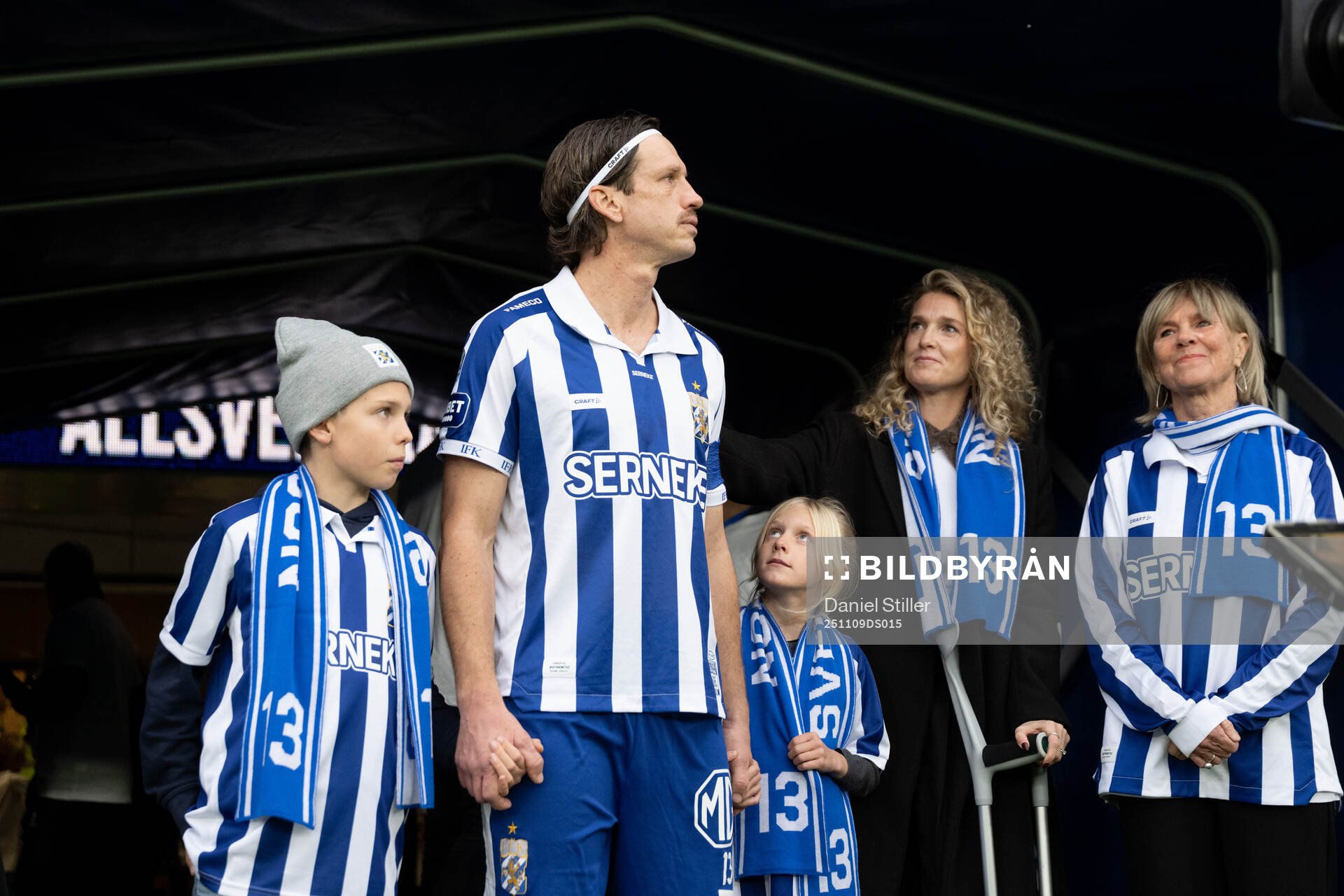 IFK Göteborgs Gustav Svensson med familj