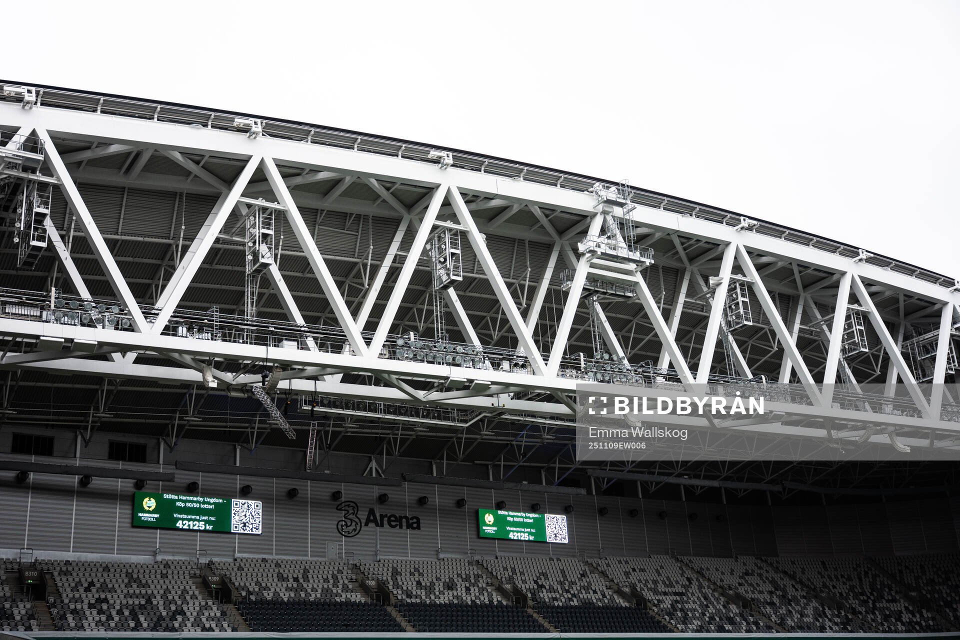 Interiör vy över 3Arena