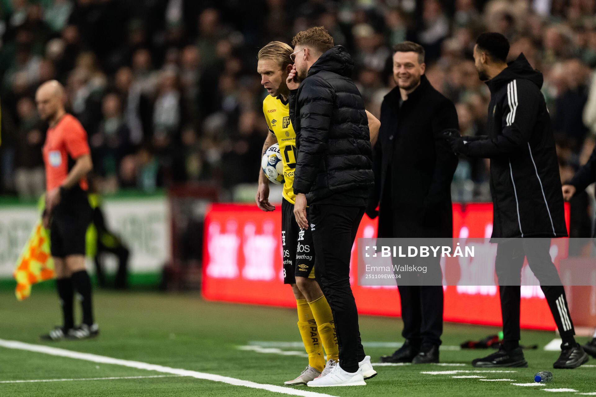 Elfsborgs Johan Larsson och tränare Oscar Hiljemark