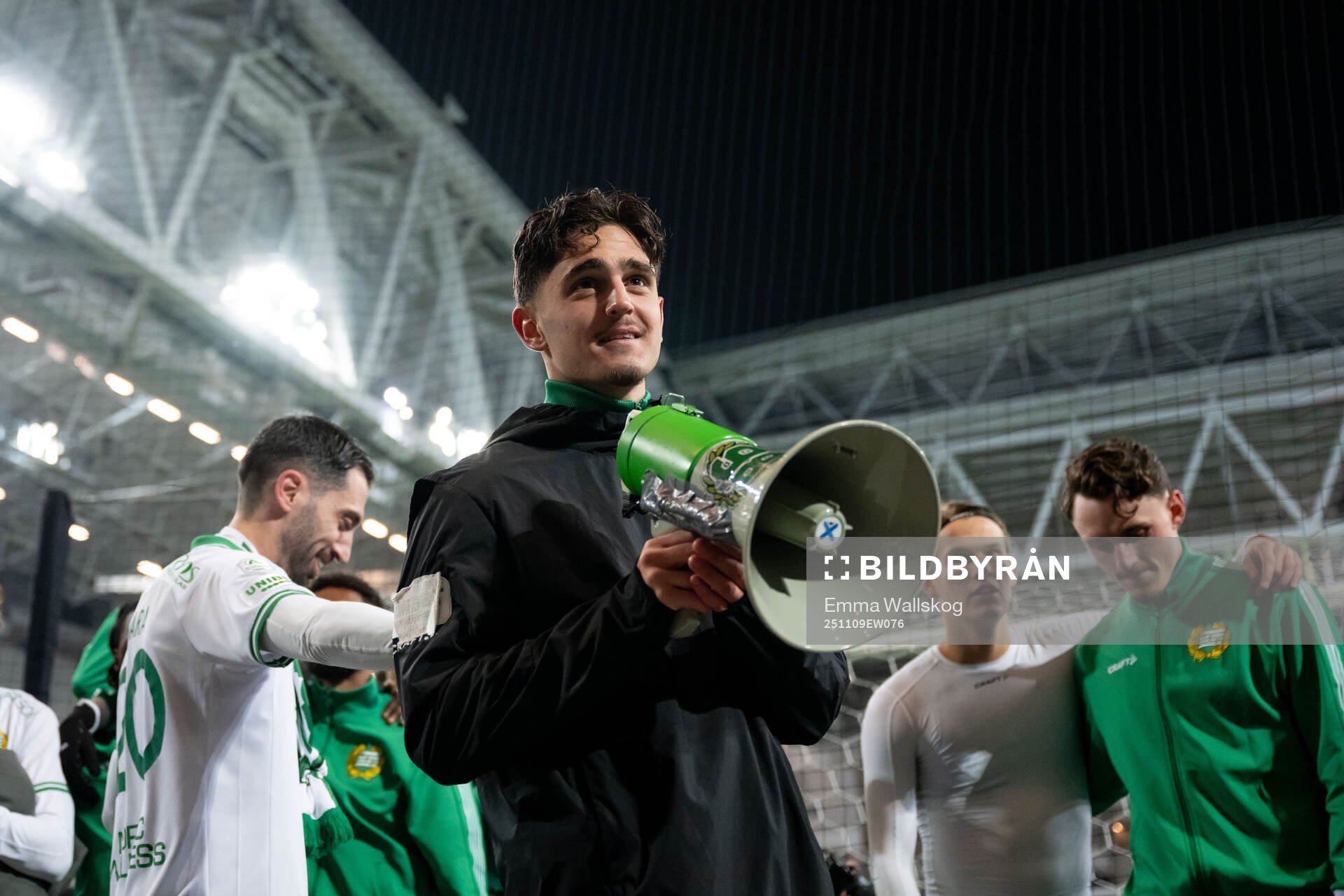 Hammarbys Adrian Lahdo jublar
