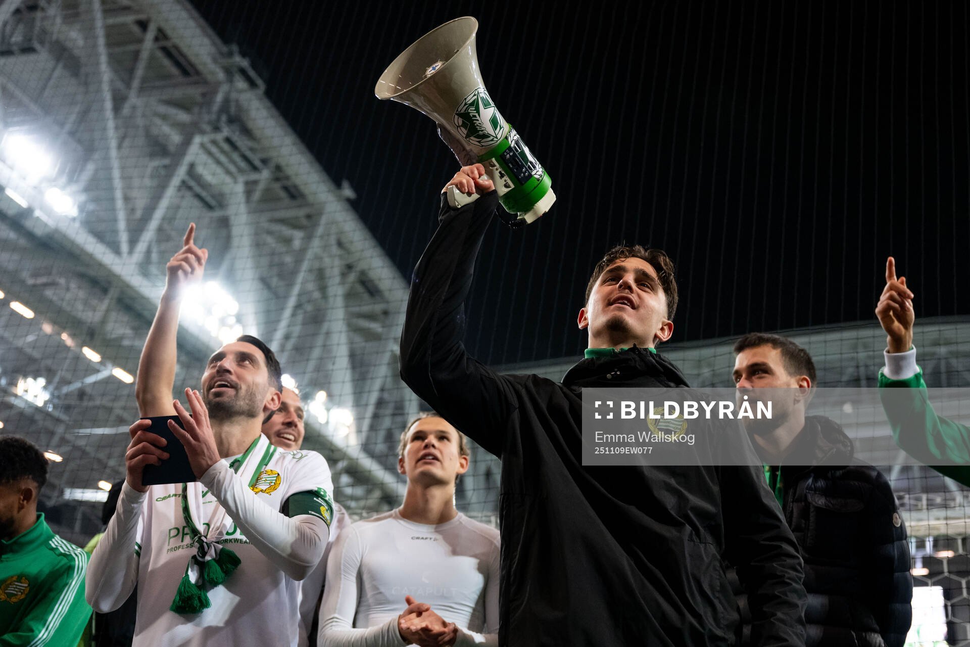 Hammarbys Adrian Lahdo jublar
