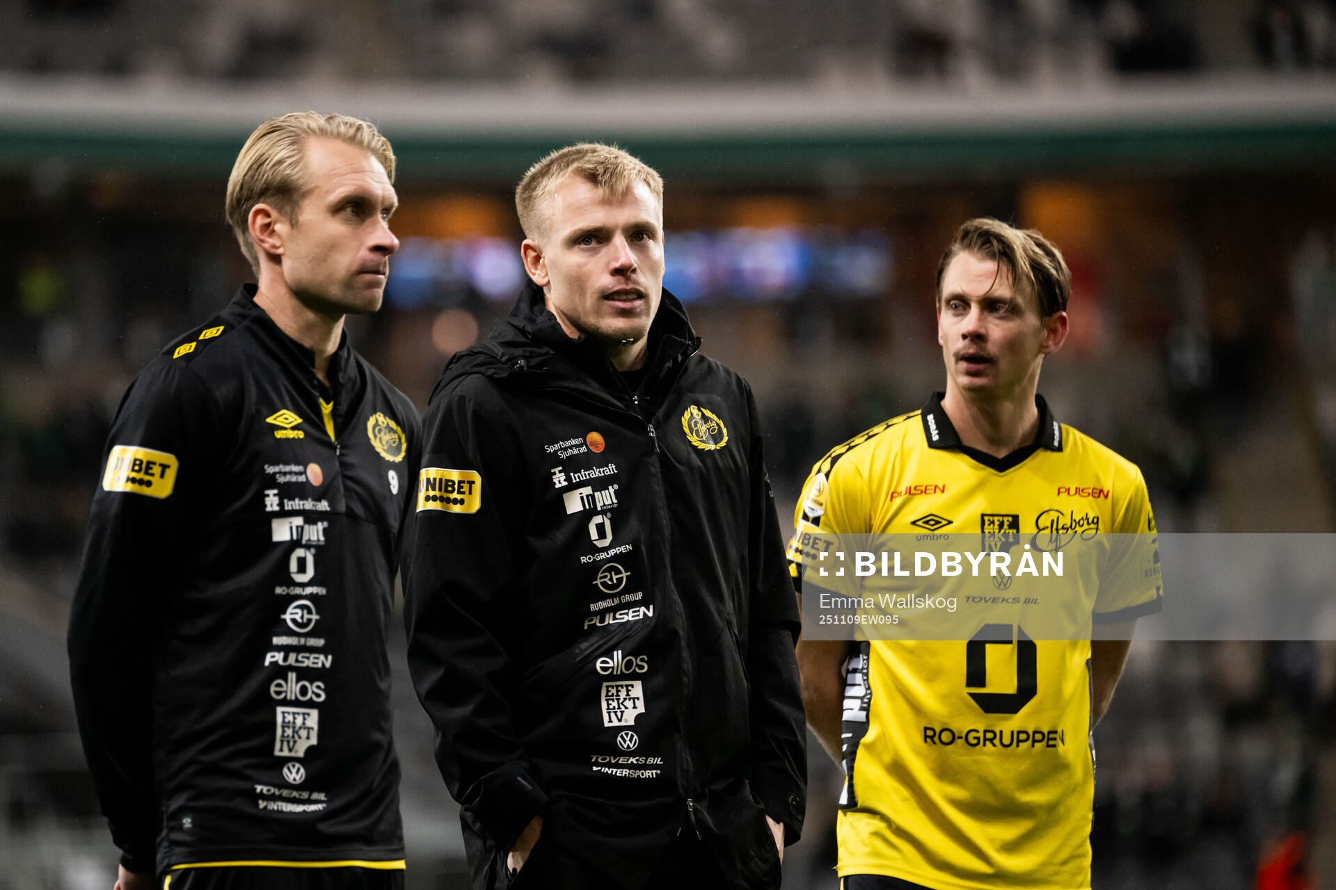 Elfsborgs Johan Larsson, målvakt Isak Pettersson och Simon