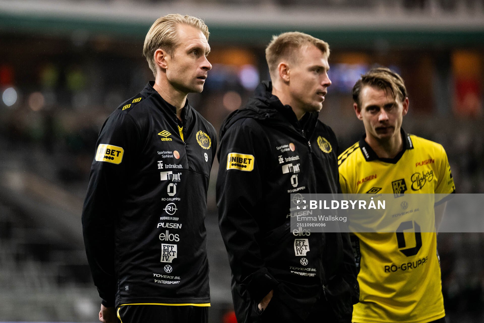 Elfsborgs Johan Larsson, målvakt Isak Pettersson och Simon