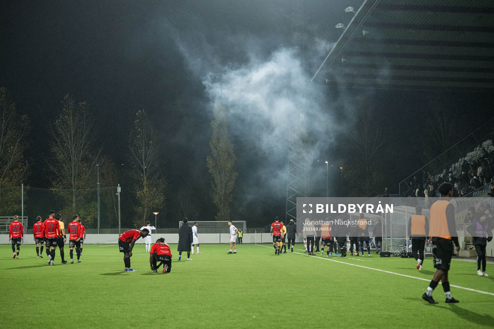 Under fotbollsmatchen i Ettan norra mellan Nordic United FC
