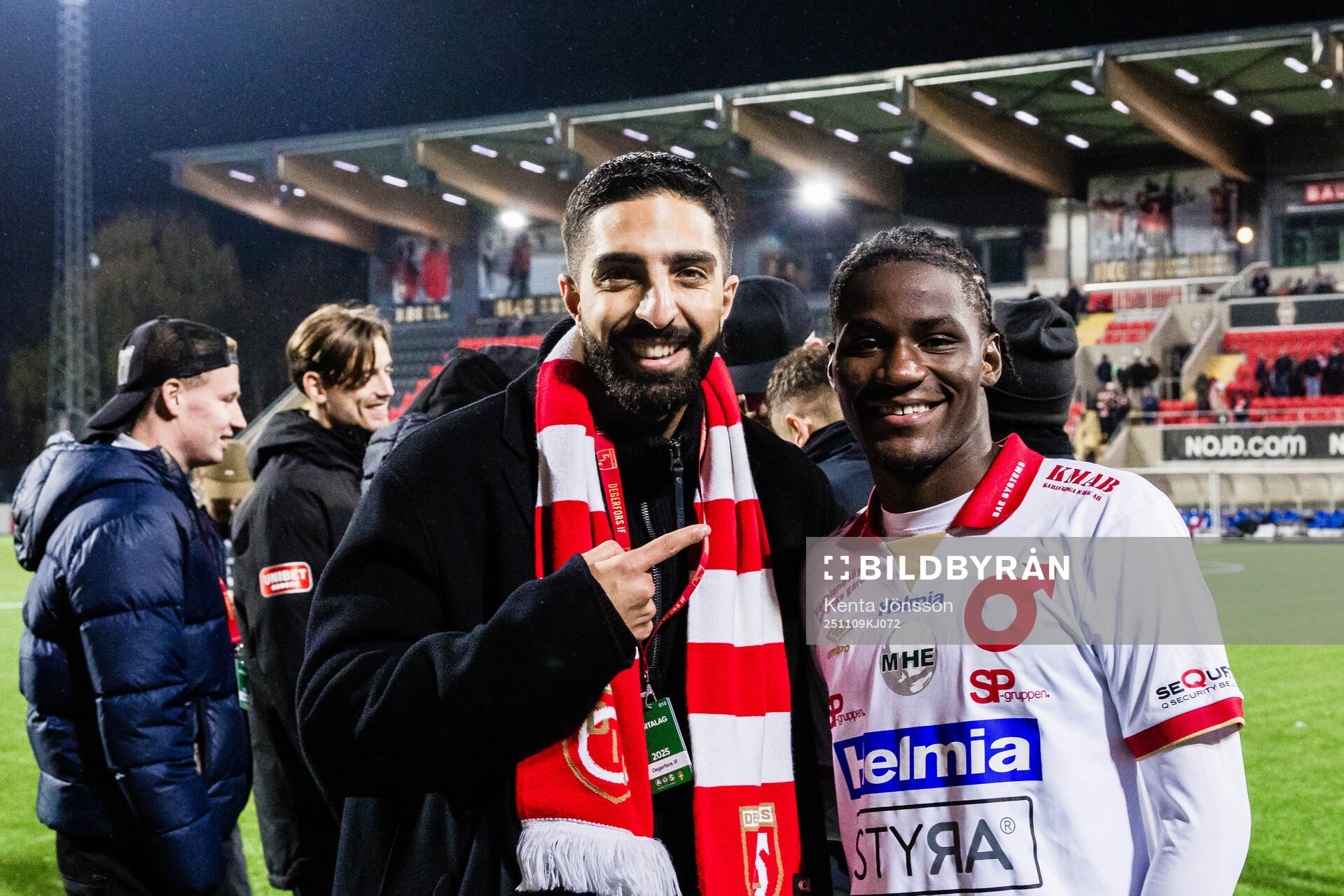 Degerfors assisterande sportchef Sean Sabetkar och Philippe