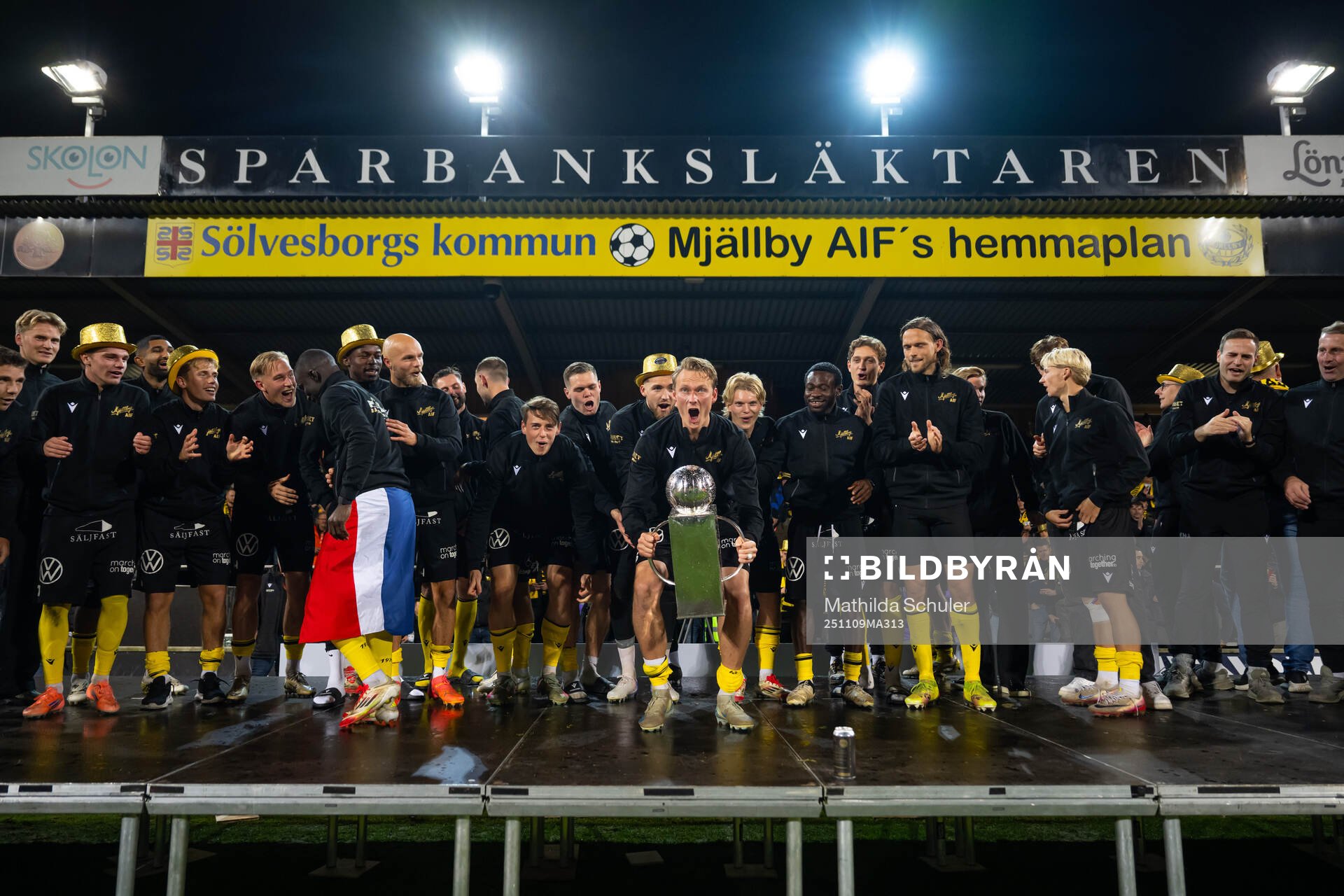 under fotbollsmatchen i Allsvenskan mellan Mjällby och