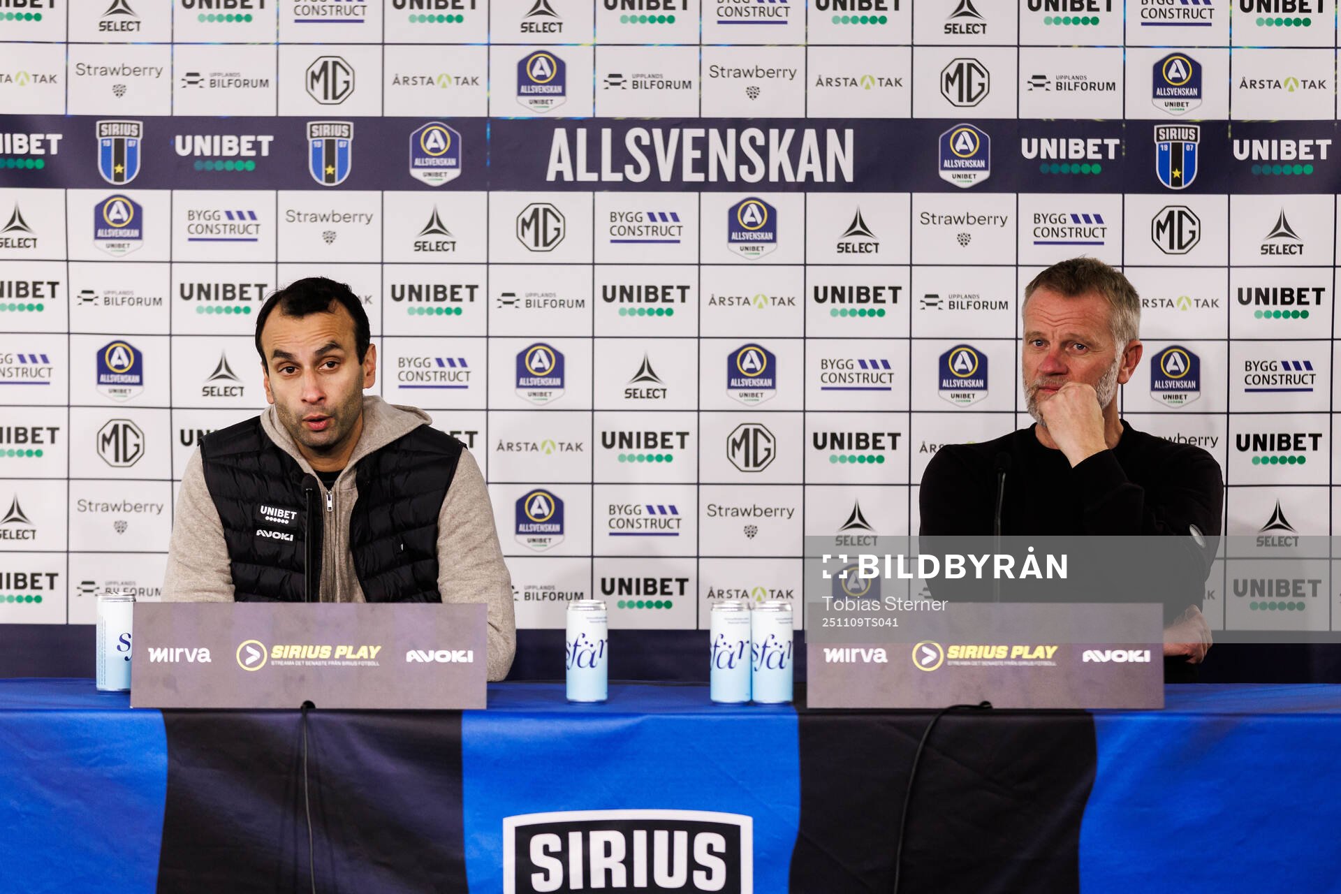 Sirius tränare Andreas Engelmark och Värnamos tränare