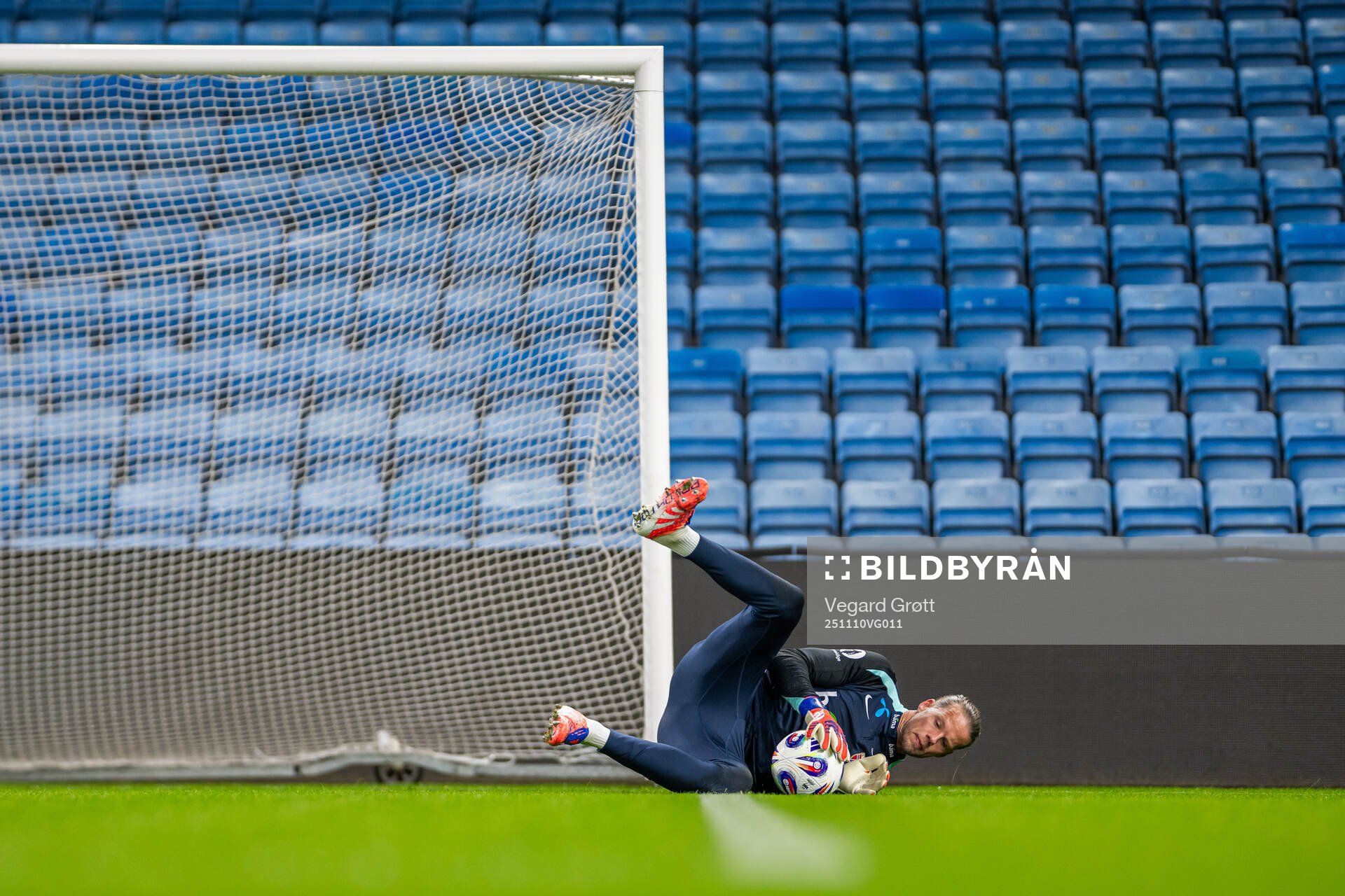 Goalkeeper Ørjan Håskjold Nyland of the Norwegian