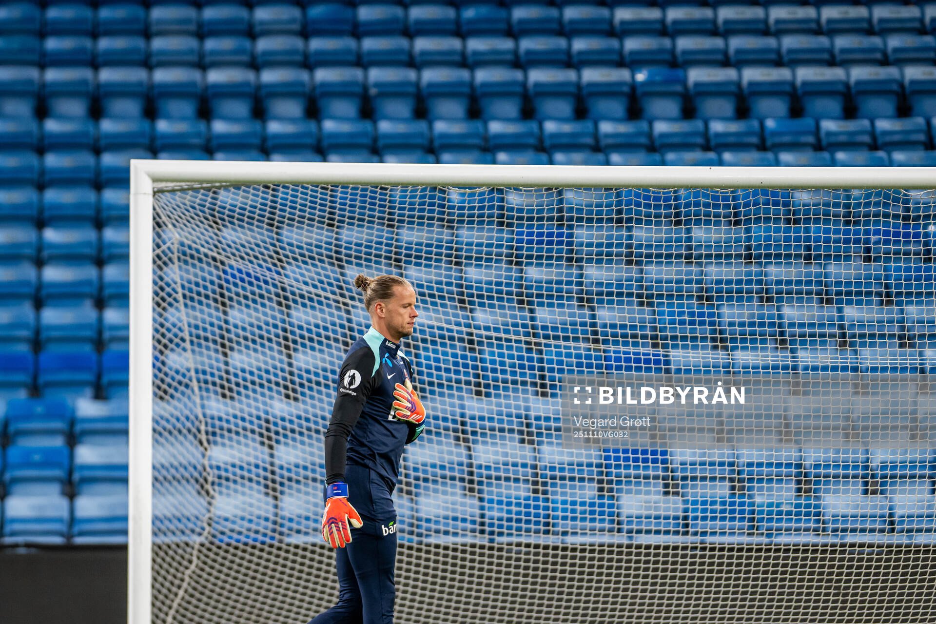 Goalkeeper Ørjan Håskjold Nyland of the Norwegian