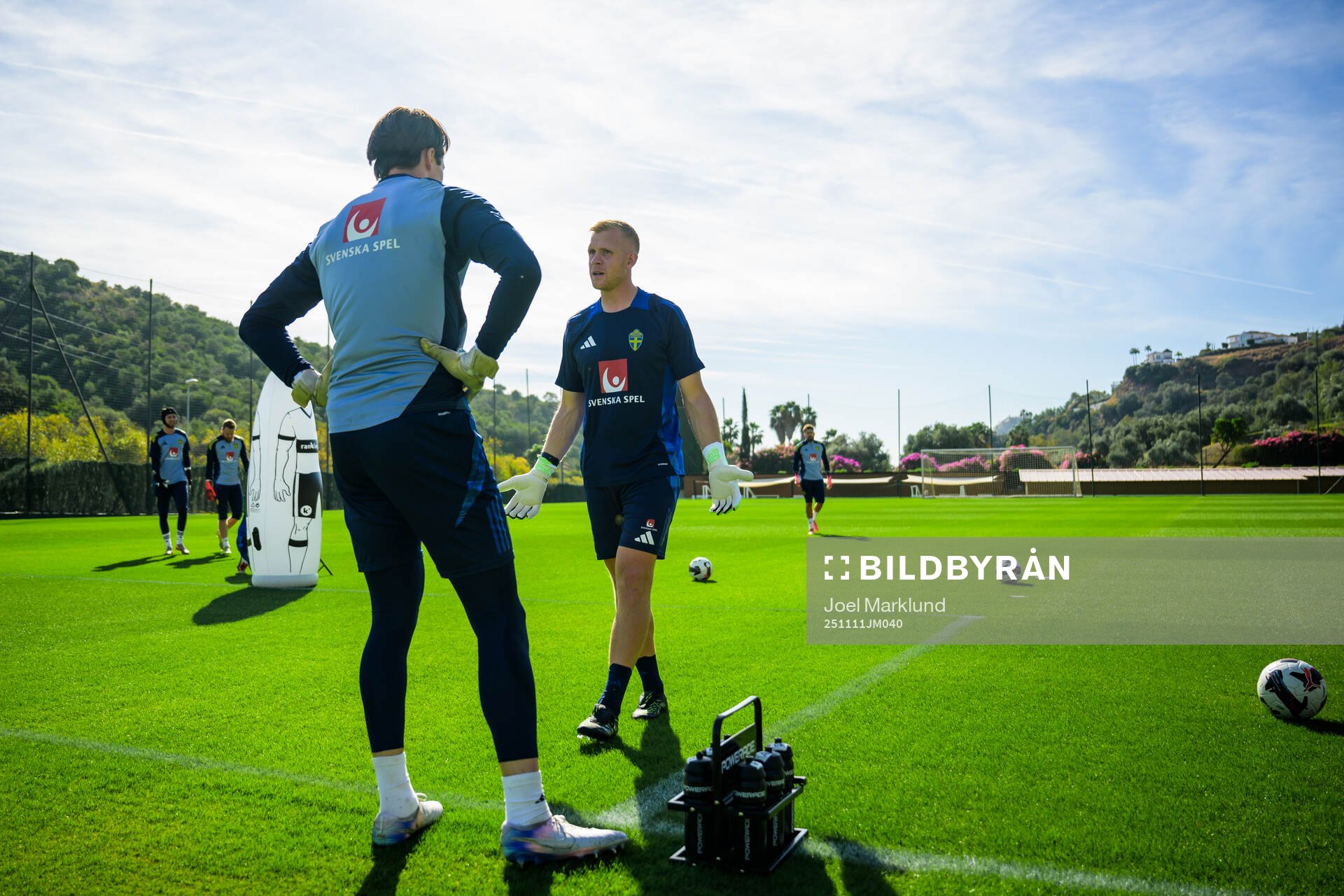 Goalkeeper Jacob Widell Zetterström and goalkeeper coach