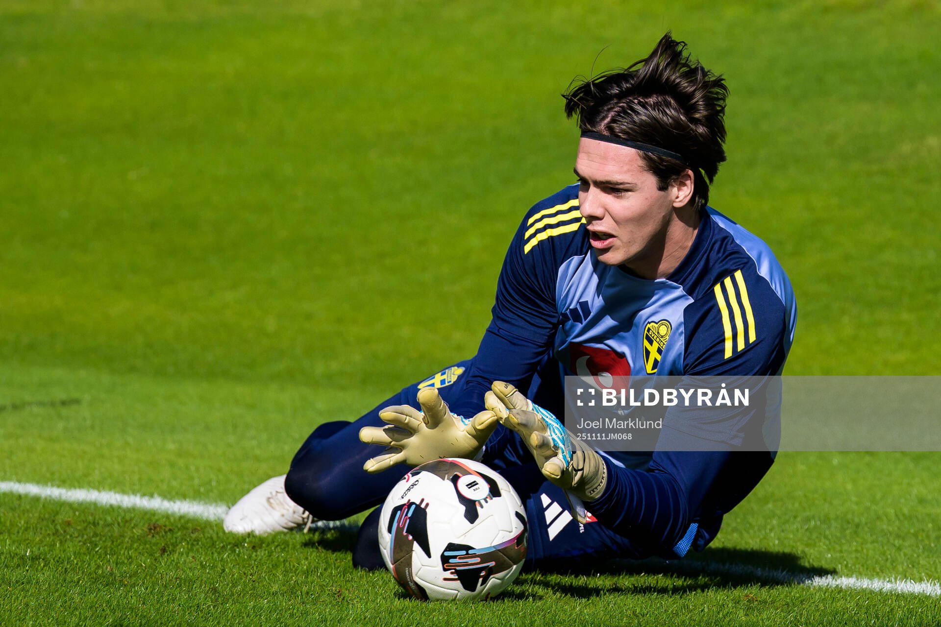 Goalkeeper Jacob Widell Zetterström of the Swedish