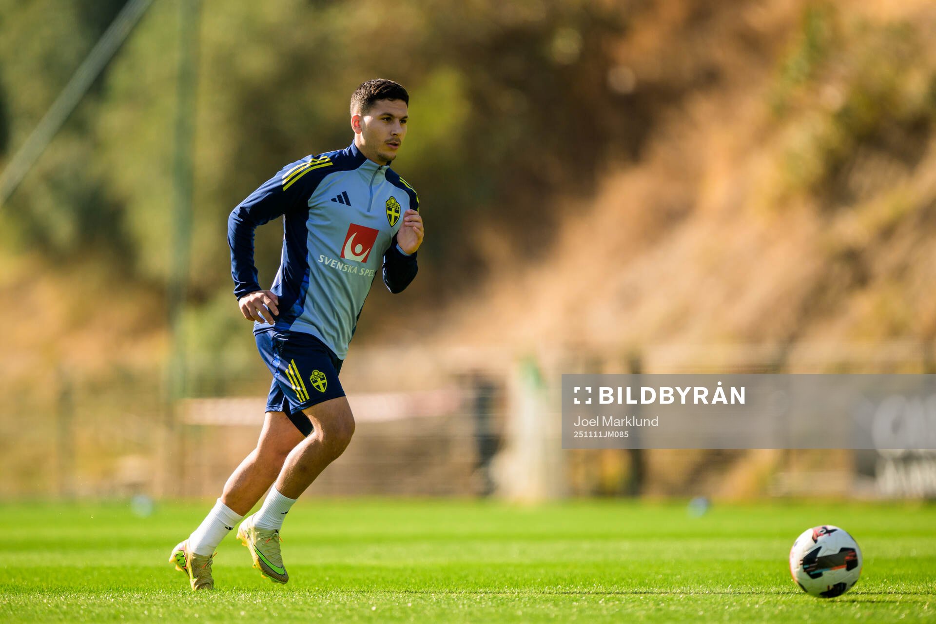 Roony Bardghji of the Swedish national football team