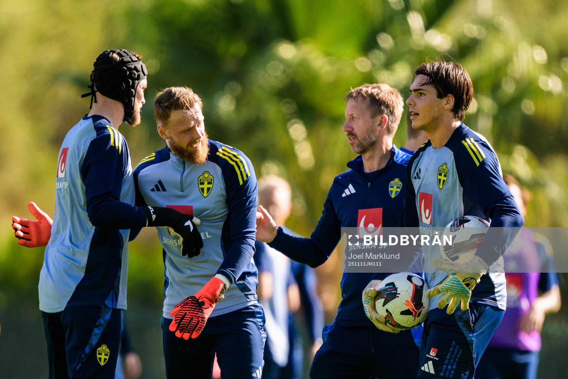 Goalkeepers Noel Törnqvist, Viktor Johansson and Jacob