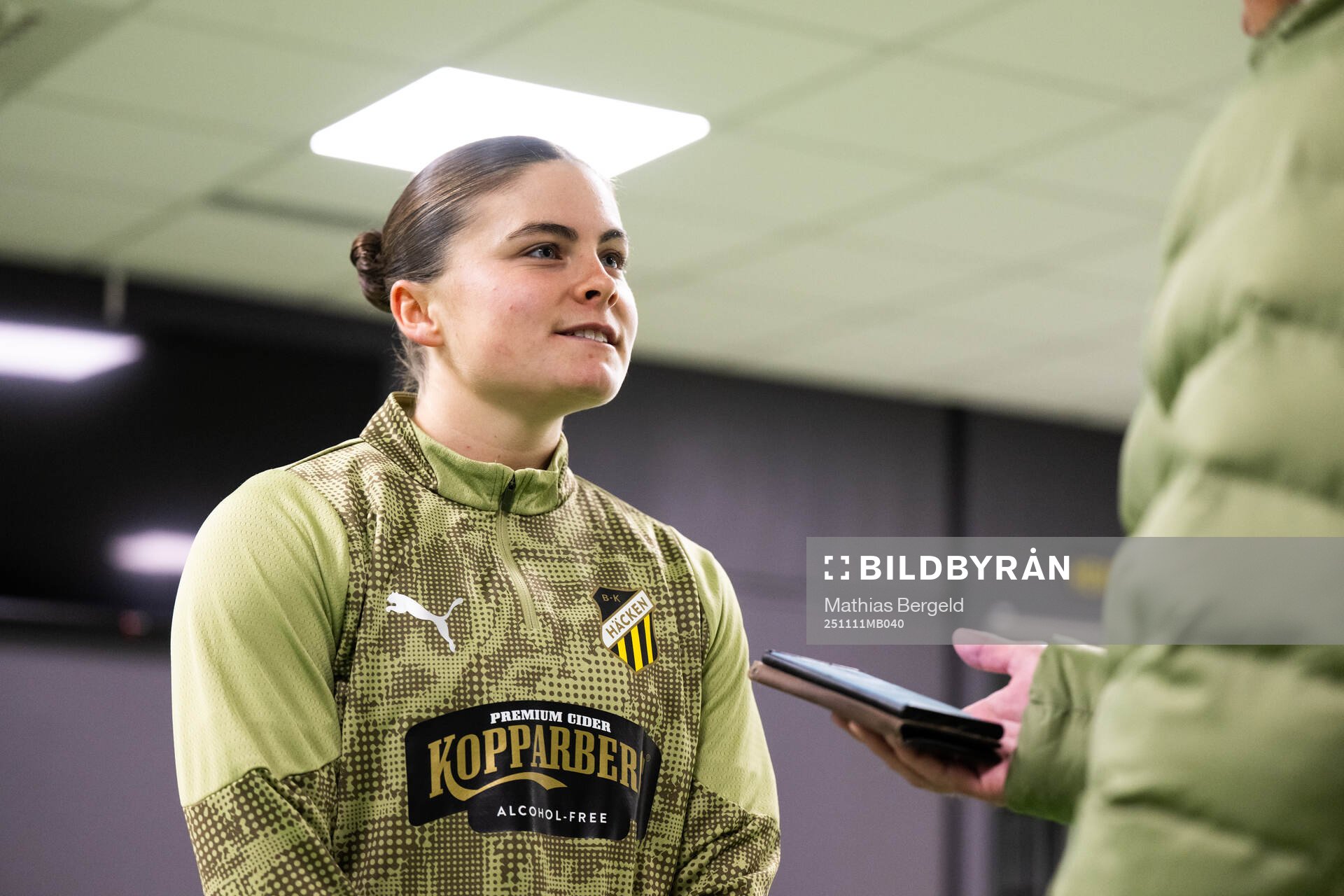Hanna Wijk is interviewed