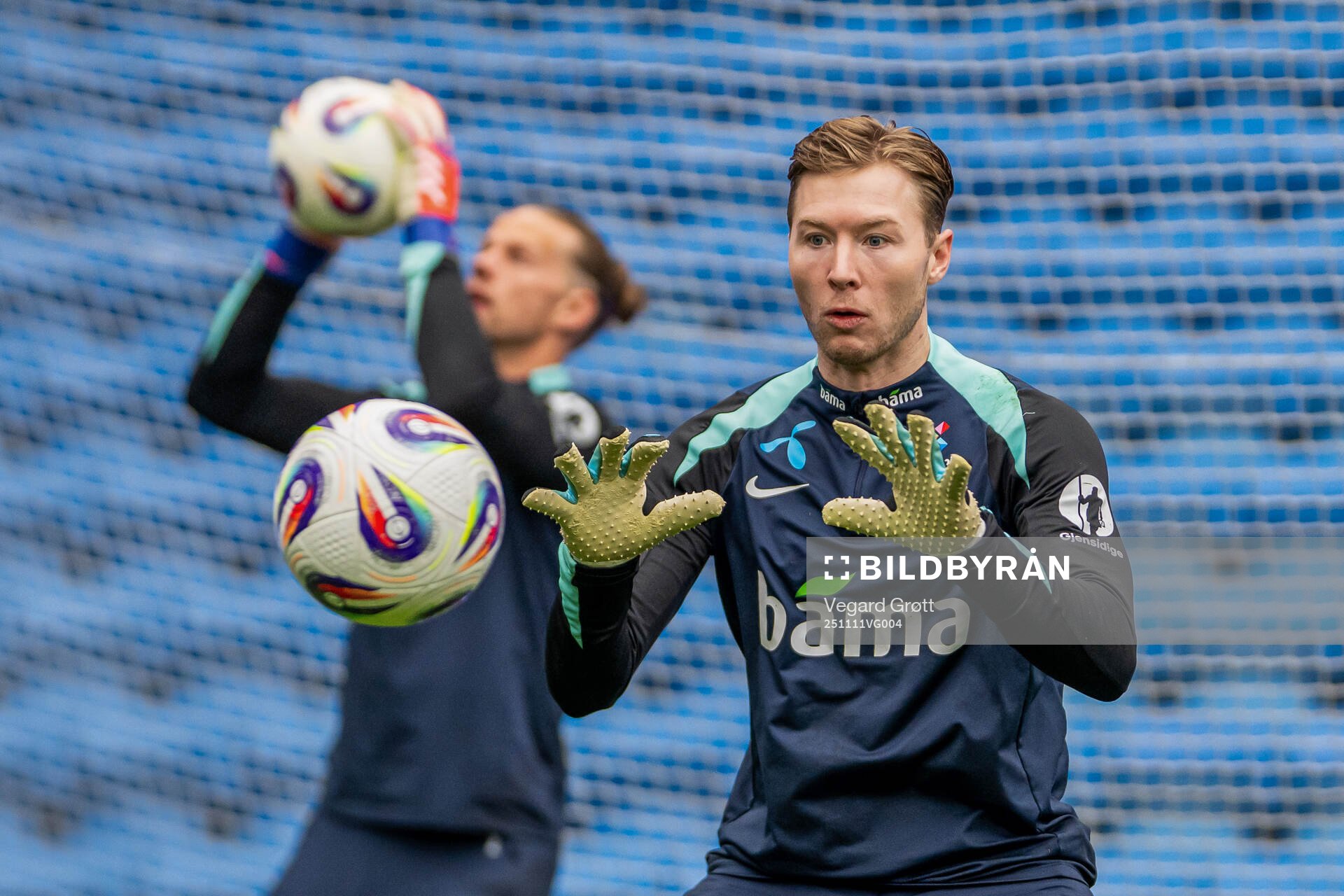 Goalkeeper Mathias Dyngeland of the Norwegian national