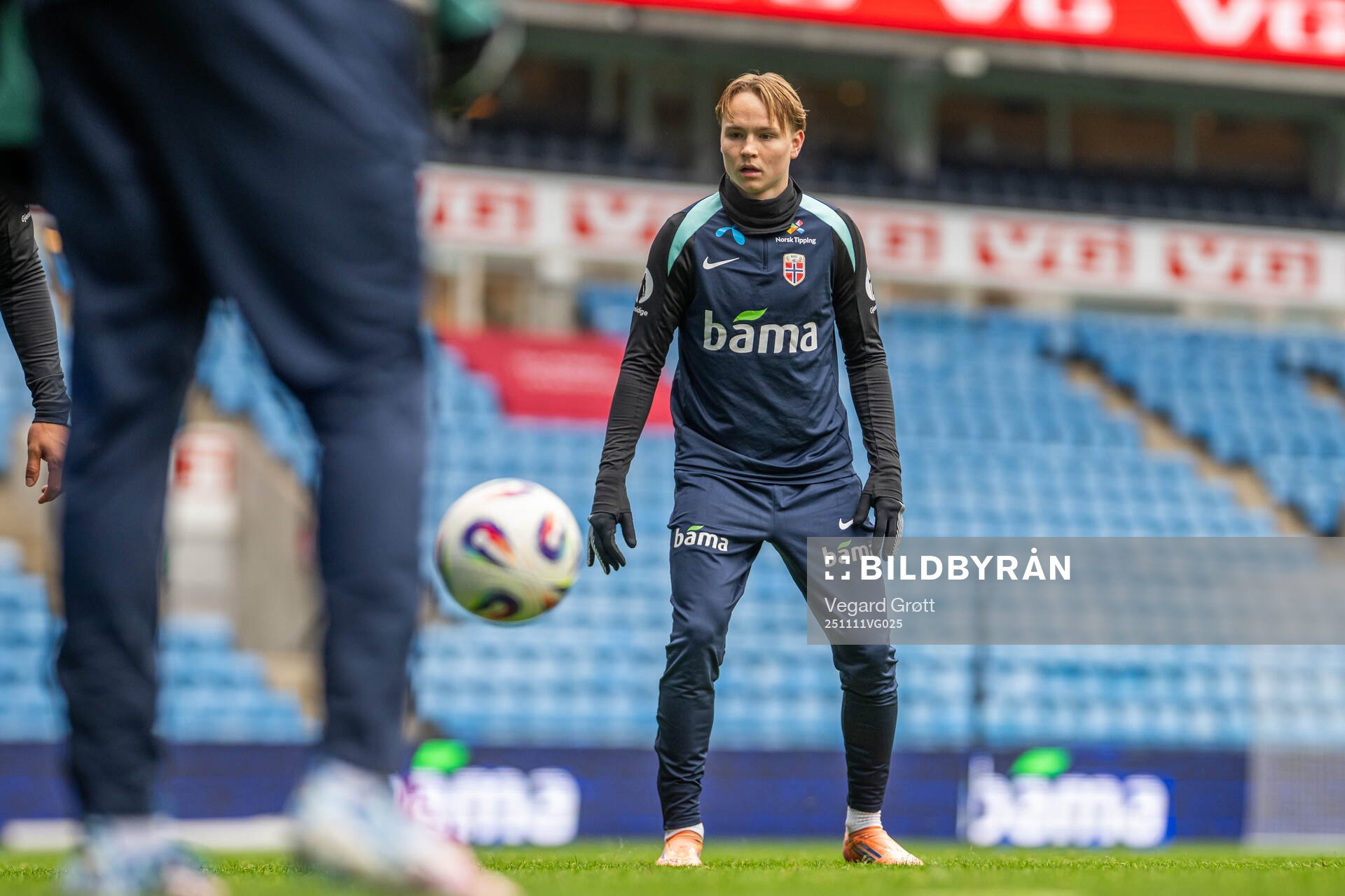 Andreas Schjelderup of the Norwegian national football team