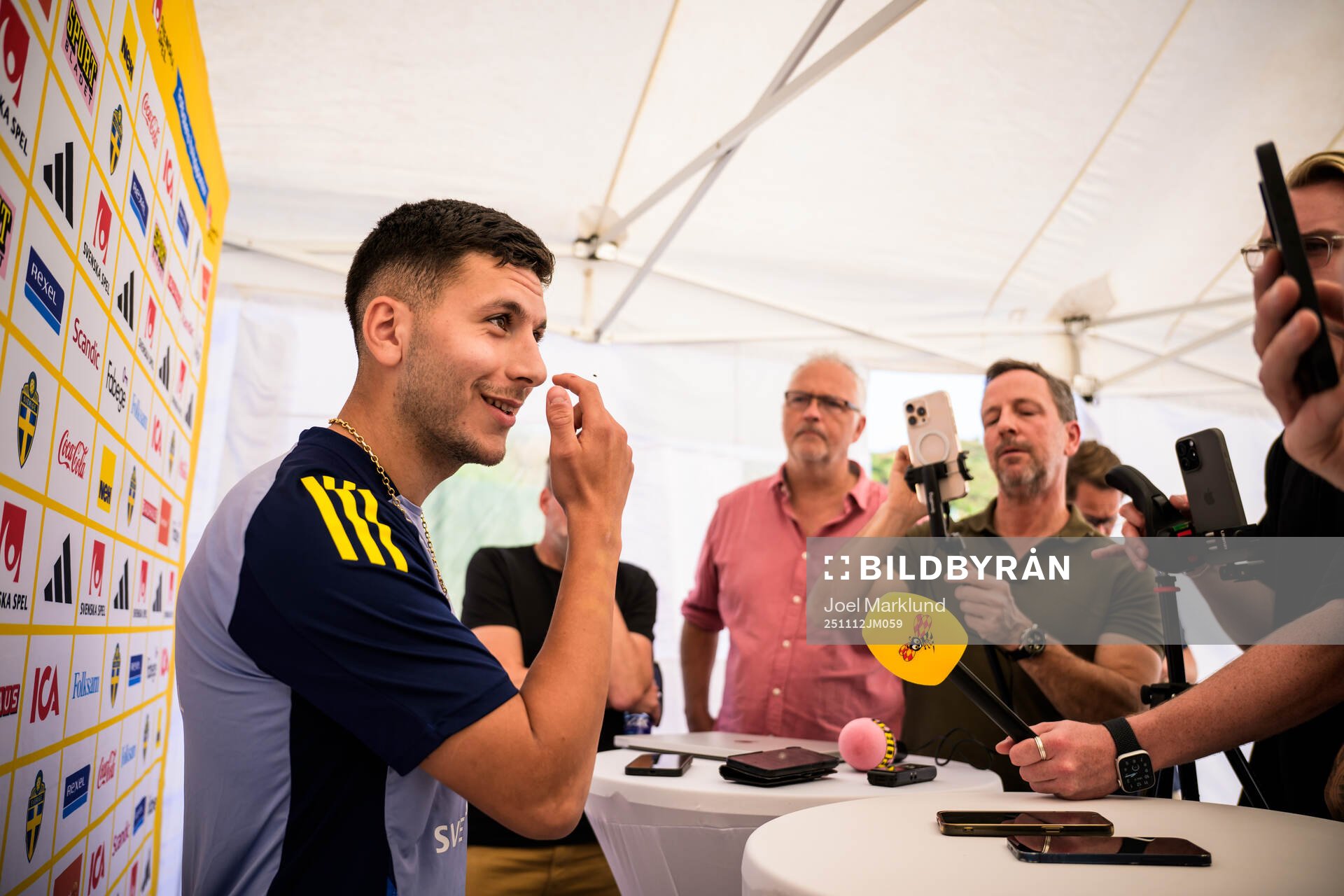Roony Bardghji of the Swedish national football team