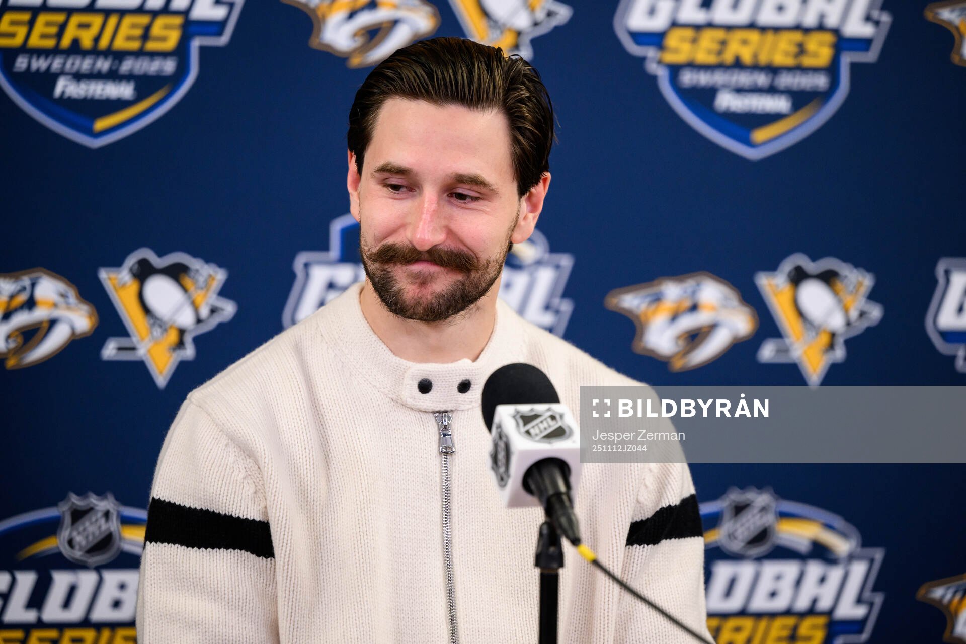 Filip Forsberg of Nashville Predators at a press conference