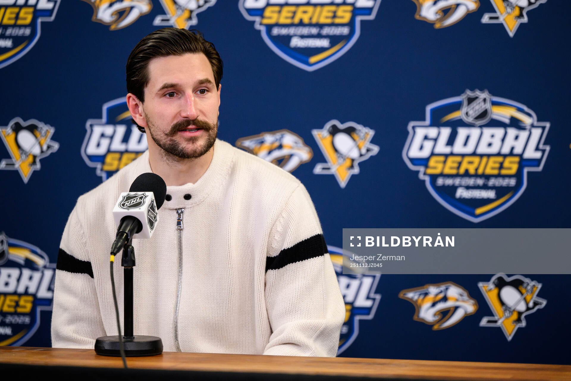 Filip Forsberg of Nashville Predators at a press conference