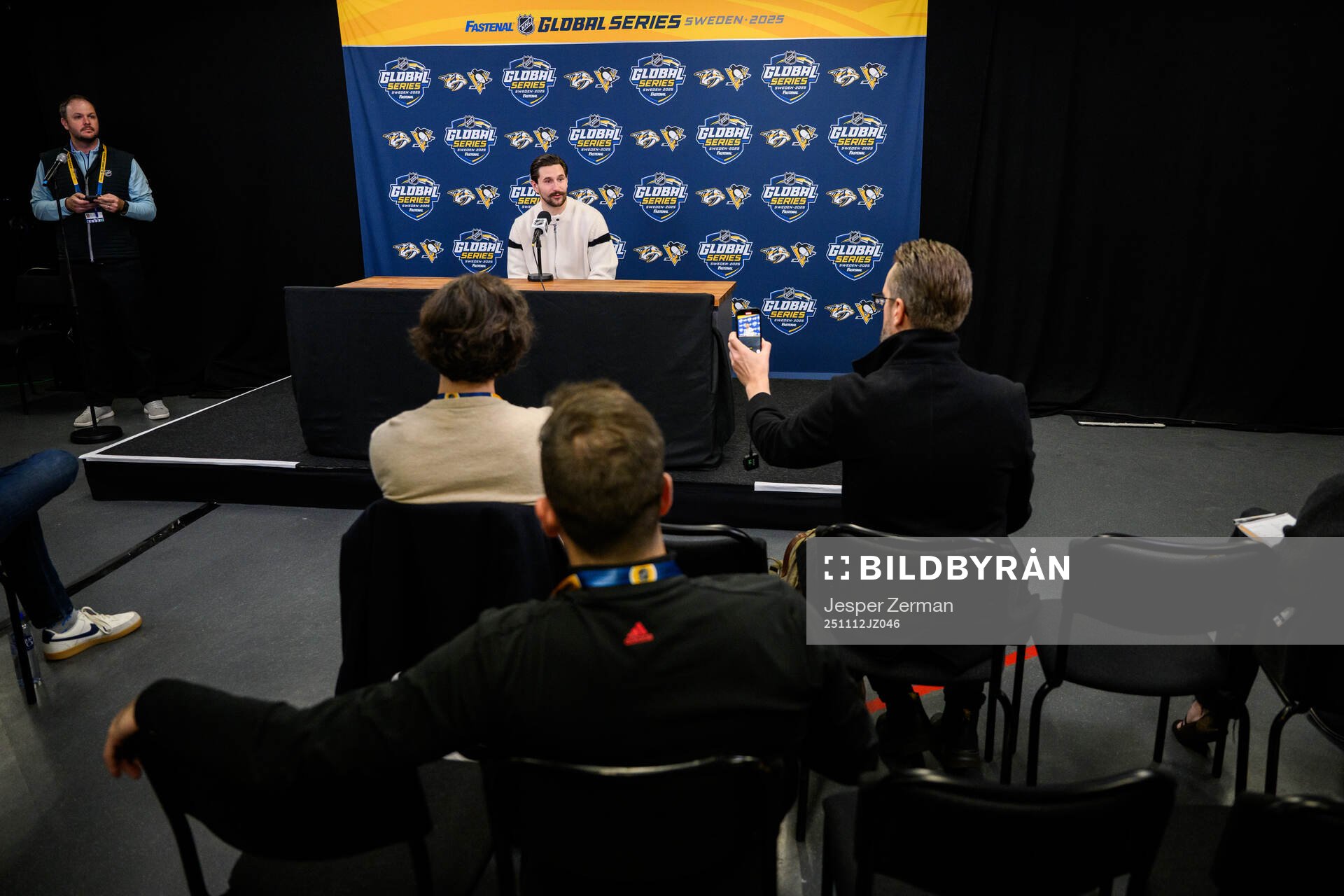 Filip Forsberg of Nashville Predators at a press conference