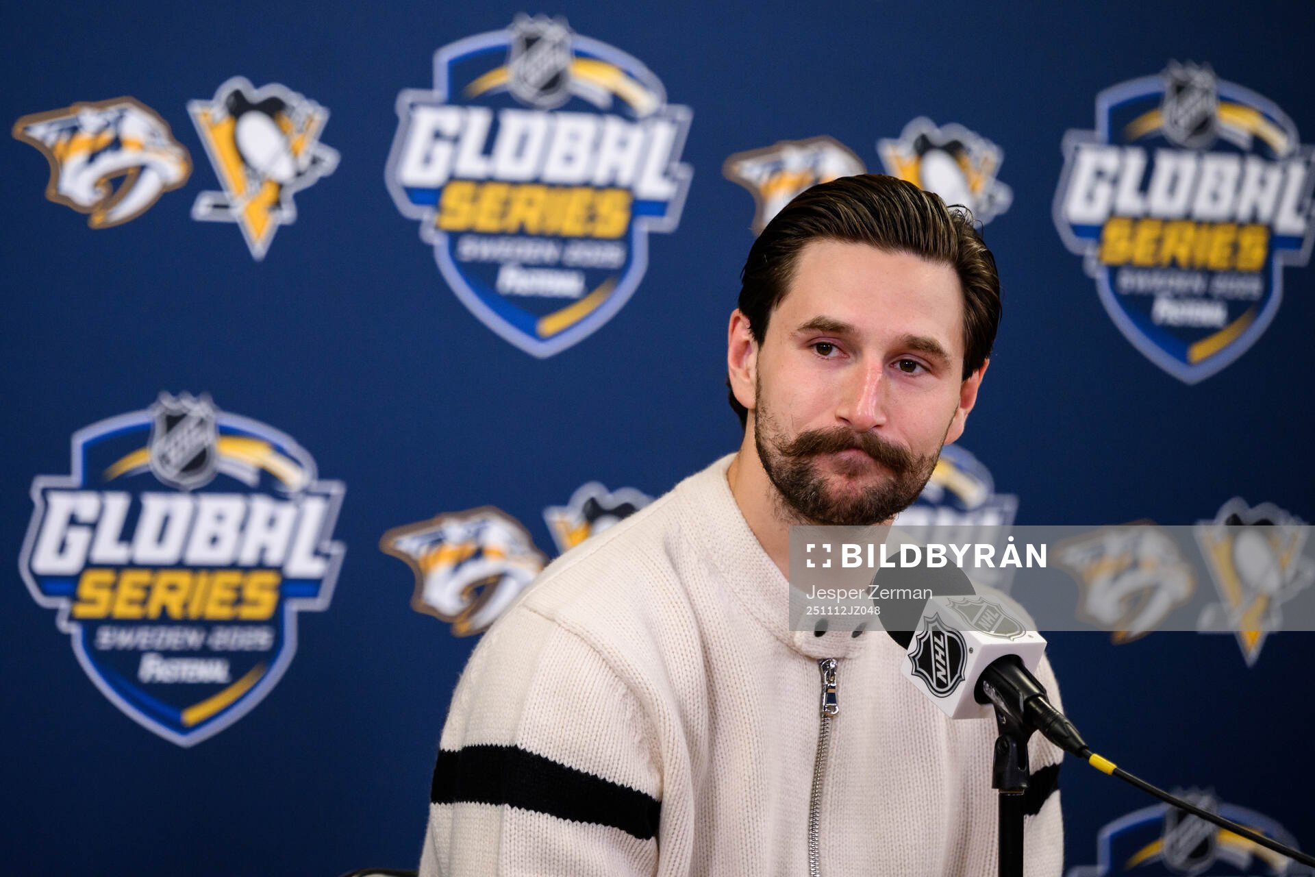 Filip Forsberg of Nashville Predators at a press conference