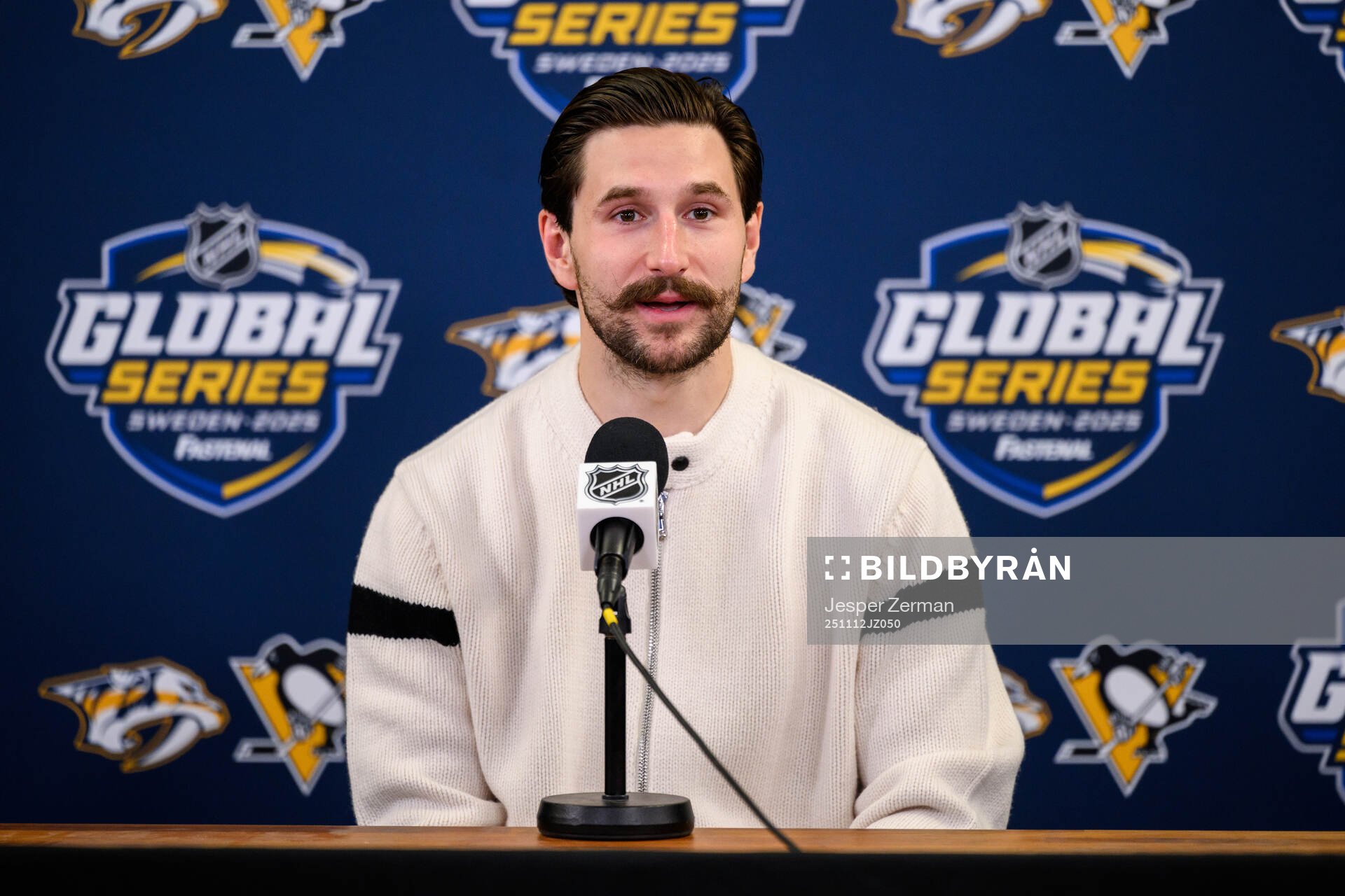 Filip Forsberg of Nashville Predators at a press conference