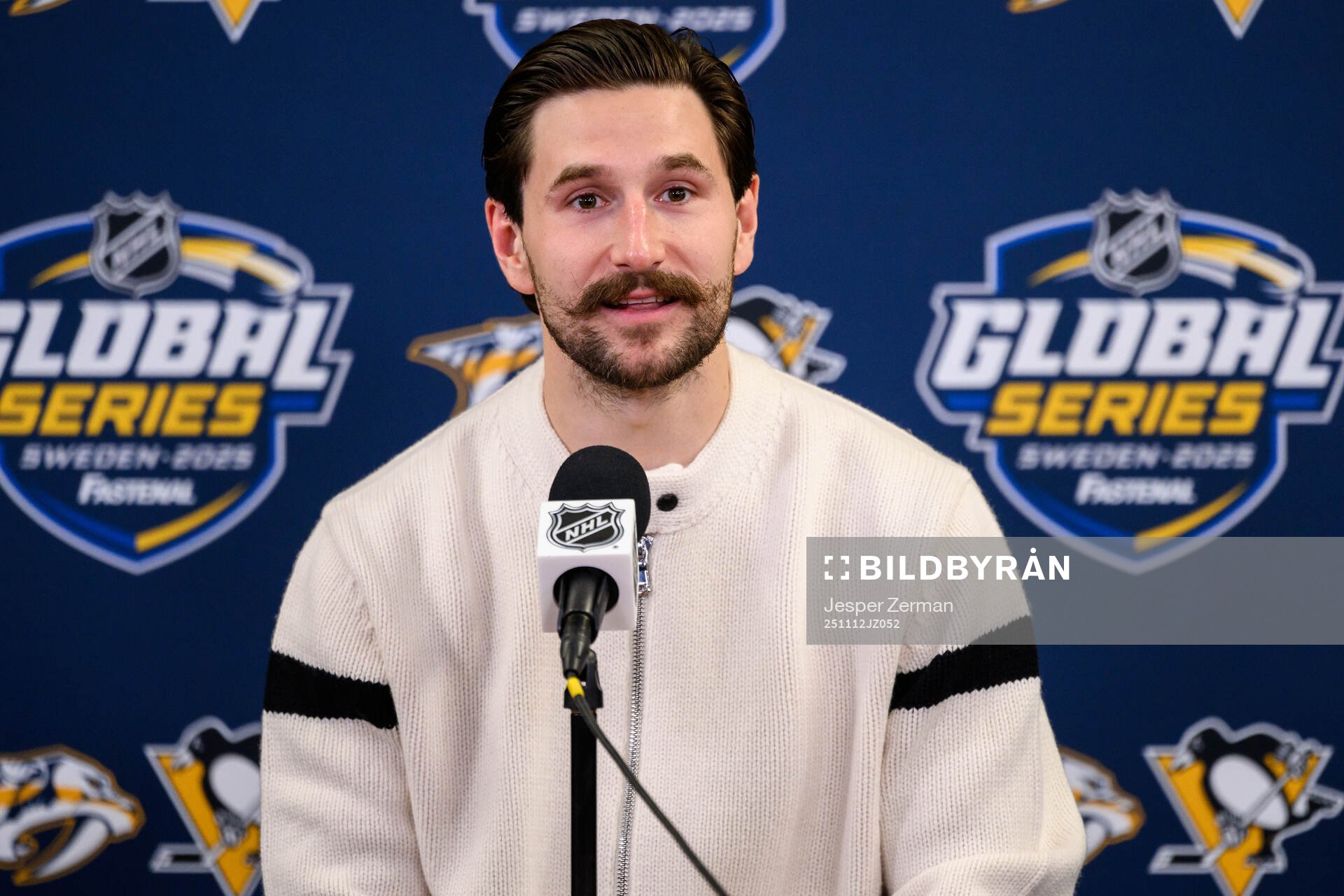 Filip Forsberg of Nashville Predators at a press conference