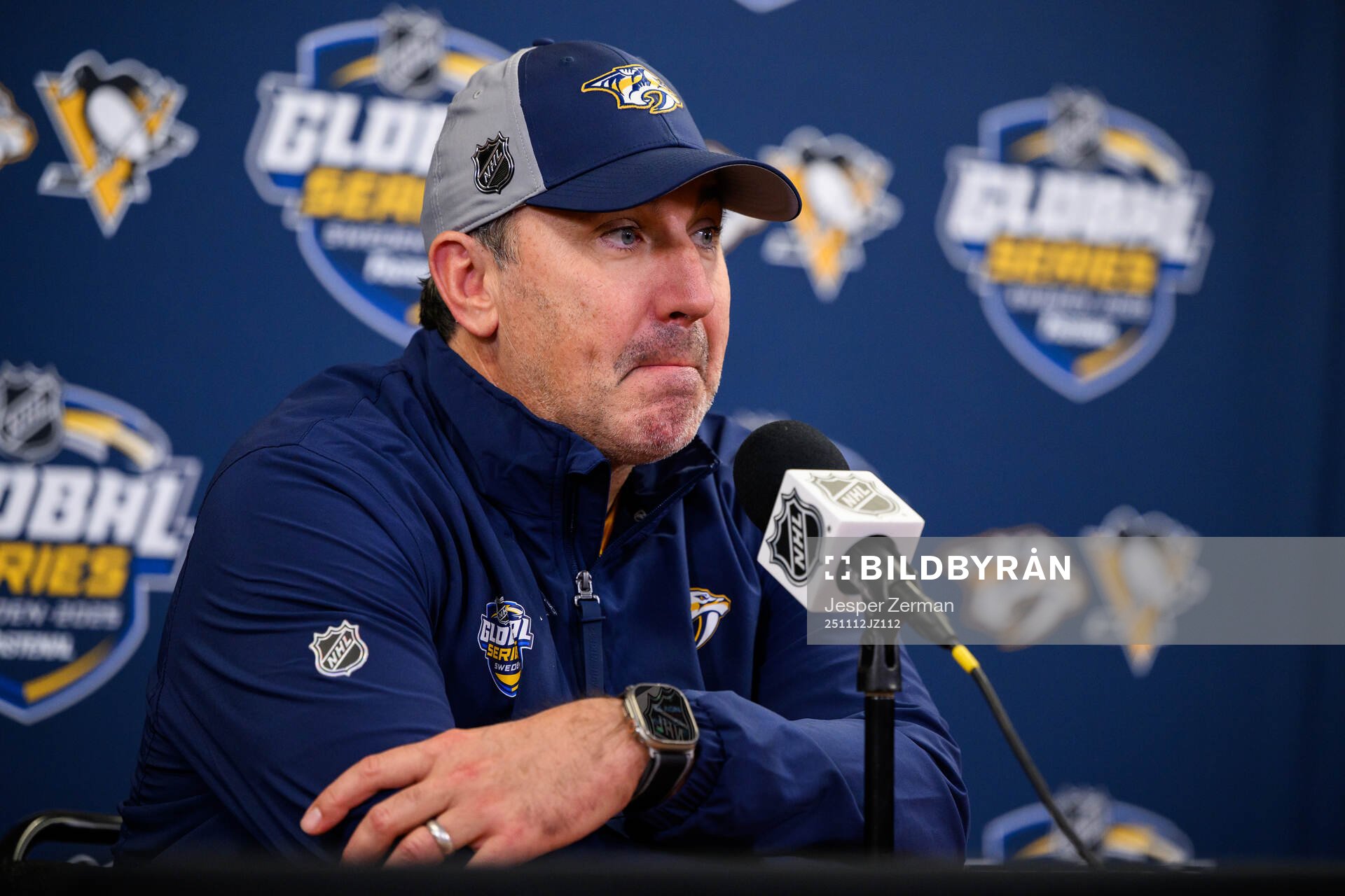 Head coach Andrew Brunette of Nashville Predators at a