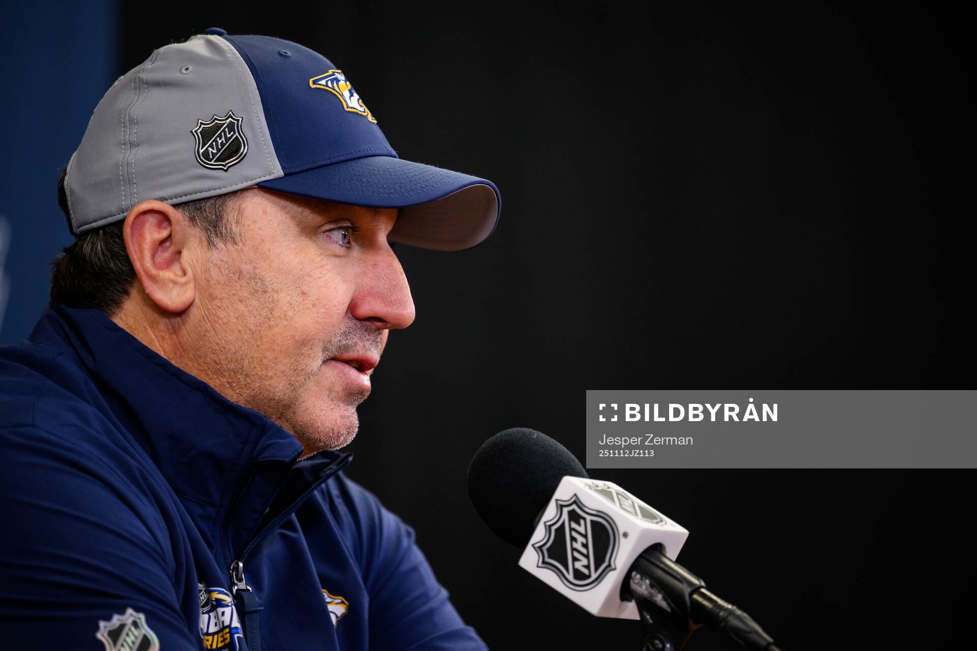 Head coach Andrew Brunette of Nashville Predators at a