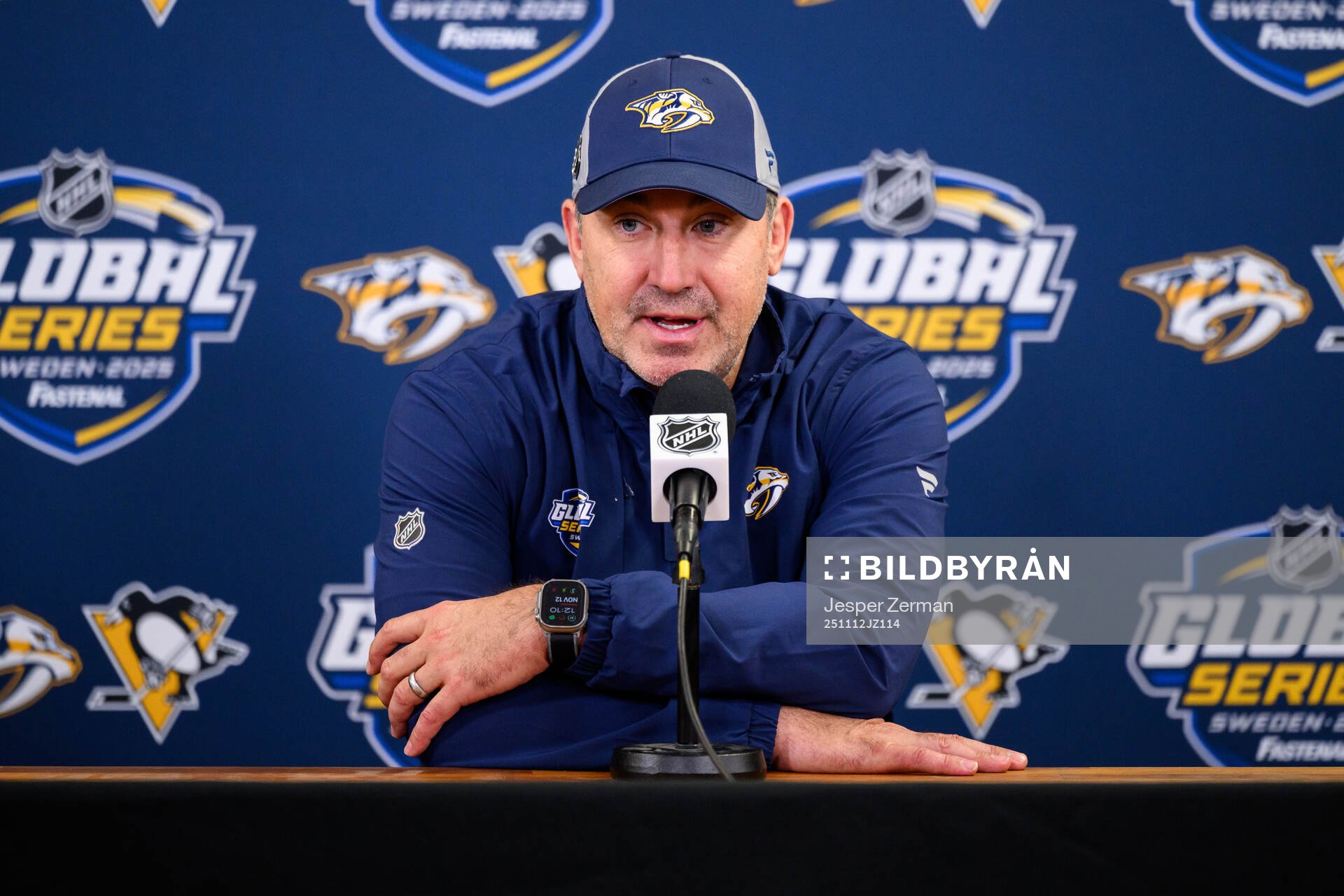 Head coach Andrew Brunette of Nashville Predators at a