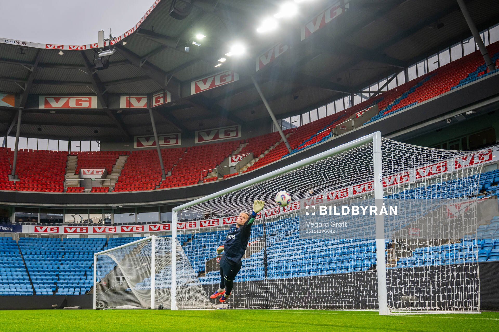 Goalkeeper Ørjan Håskjold Nyland of the Norwegian