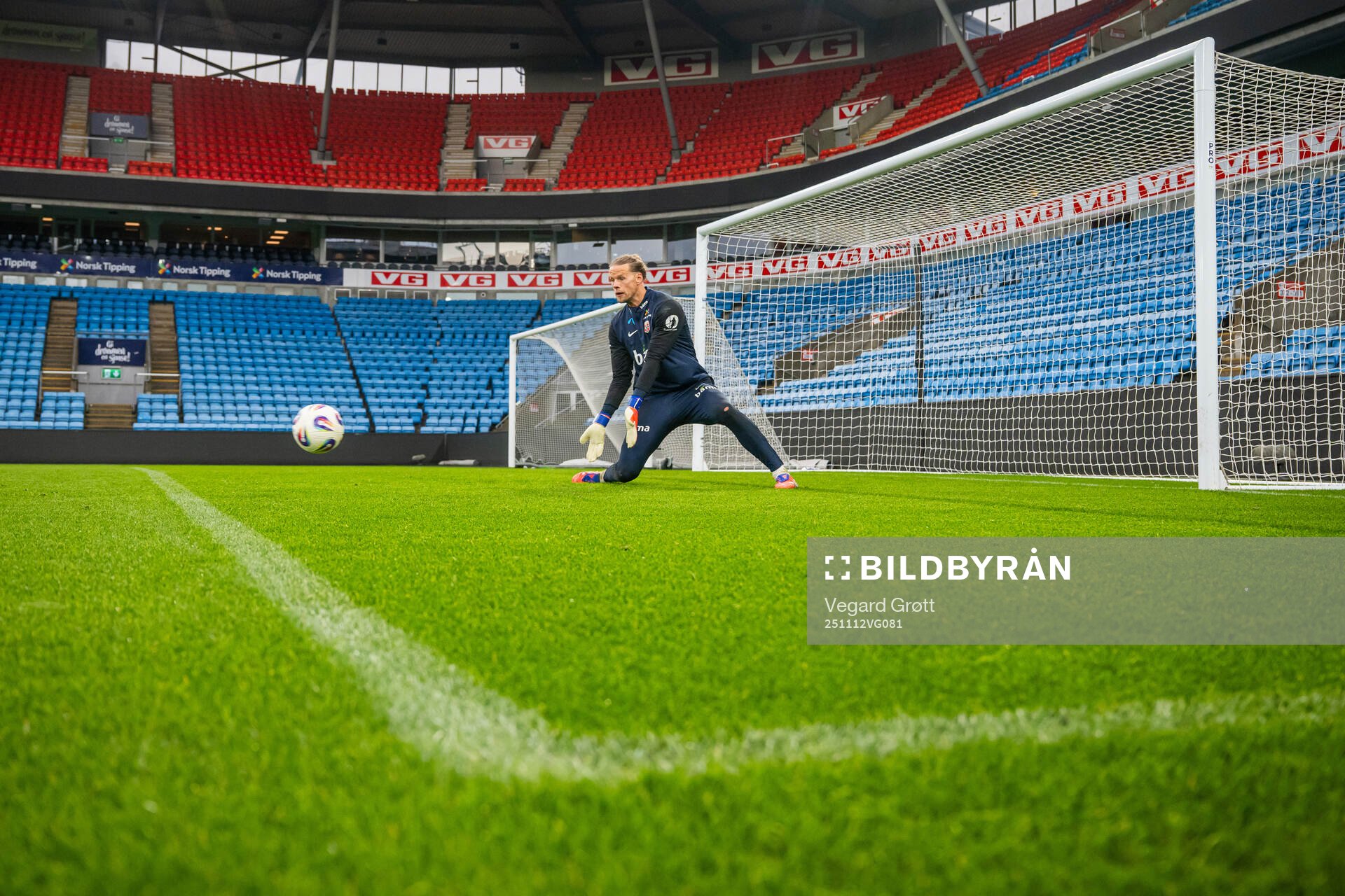Goalkeeper Ørjan Håskjold Nyland of the Norwegian