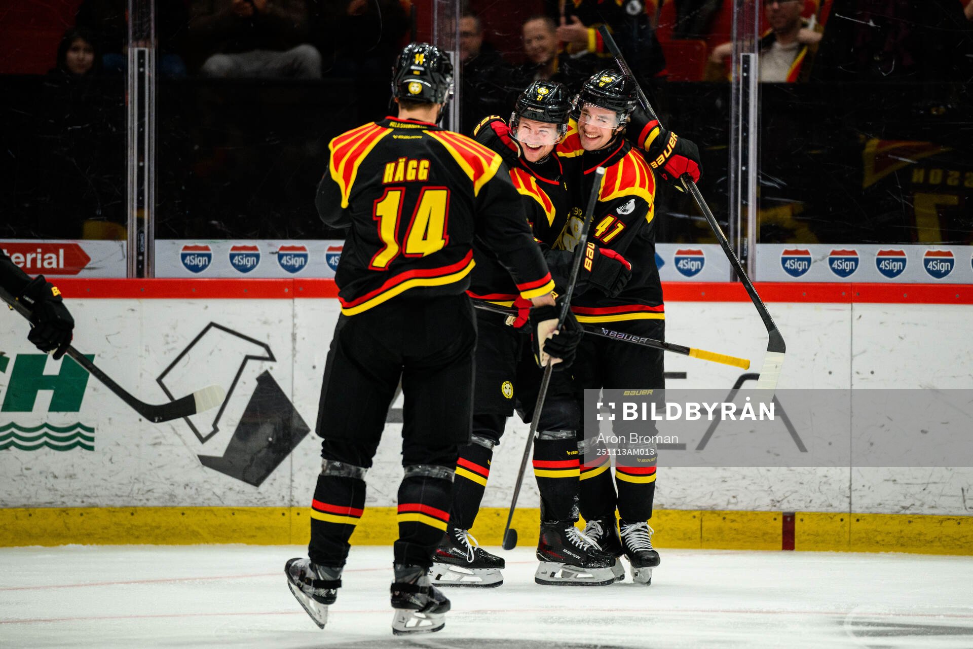 Brynäs Mattias Norlinder jublar