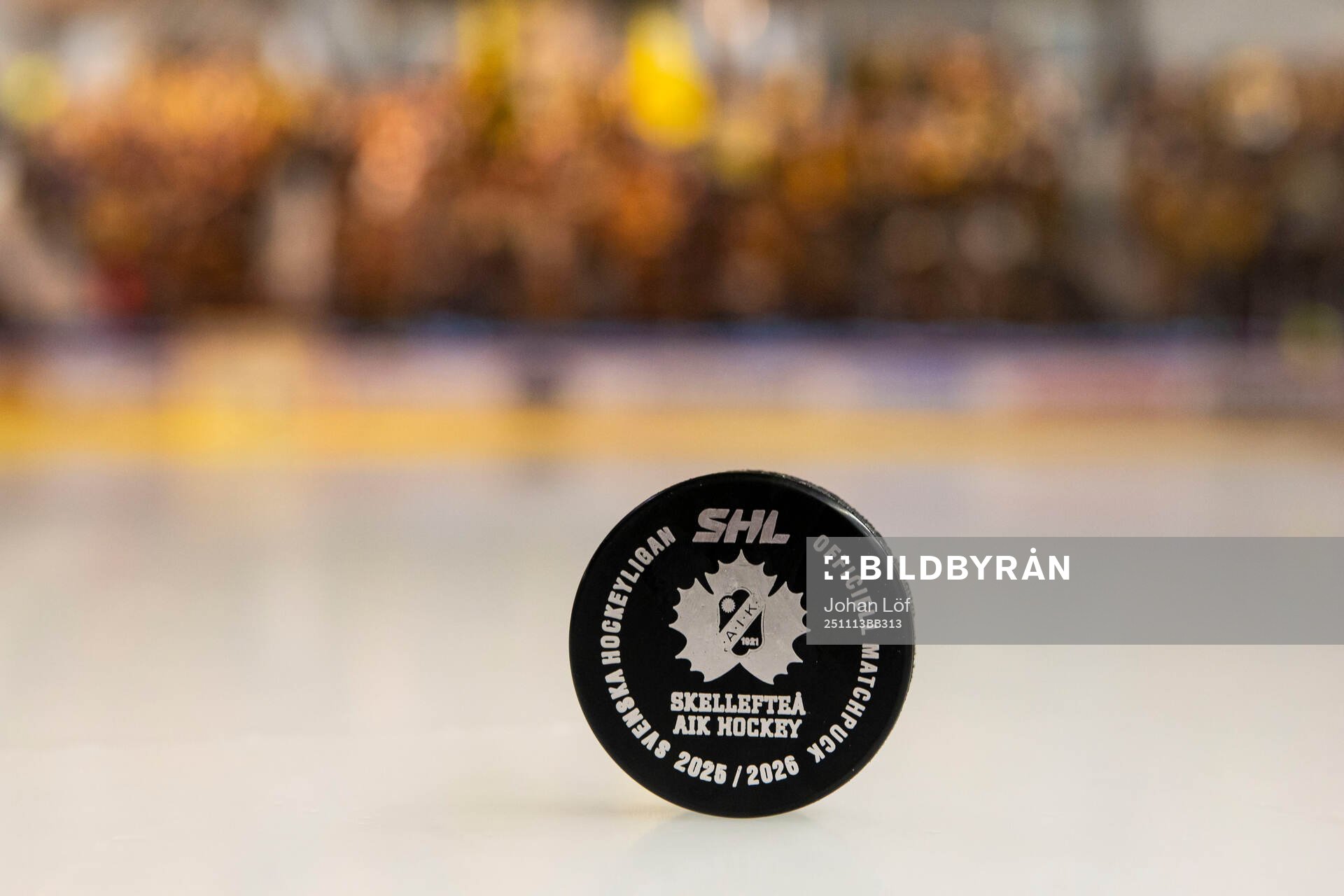 Matchpucken innan ishockeymatchen i SHL mellan Skellefteå