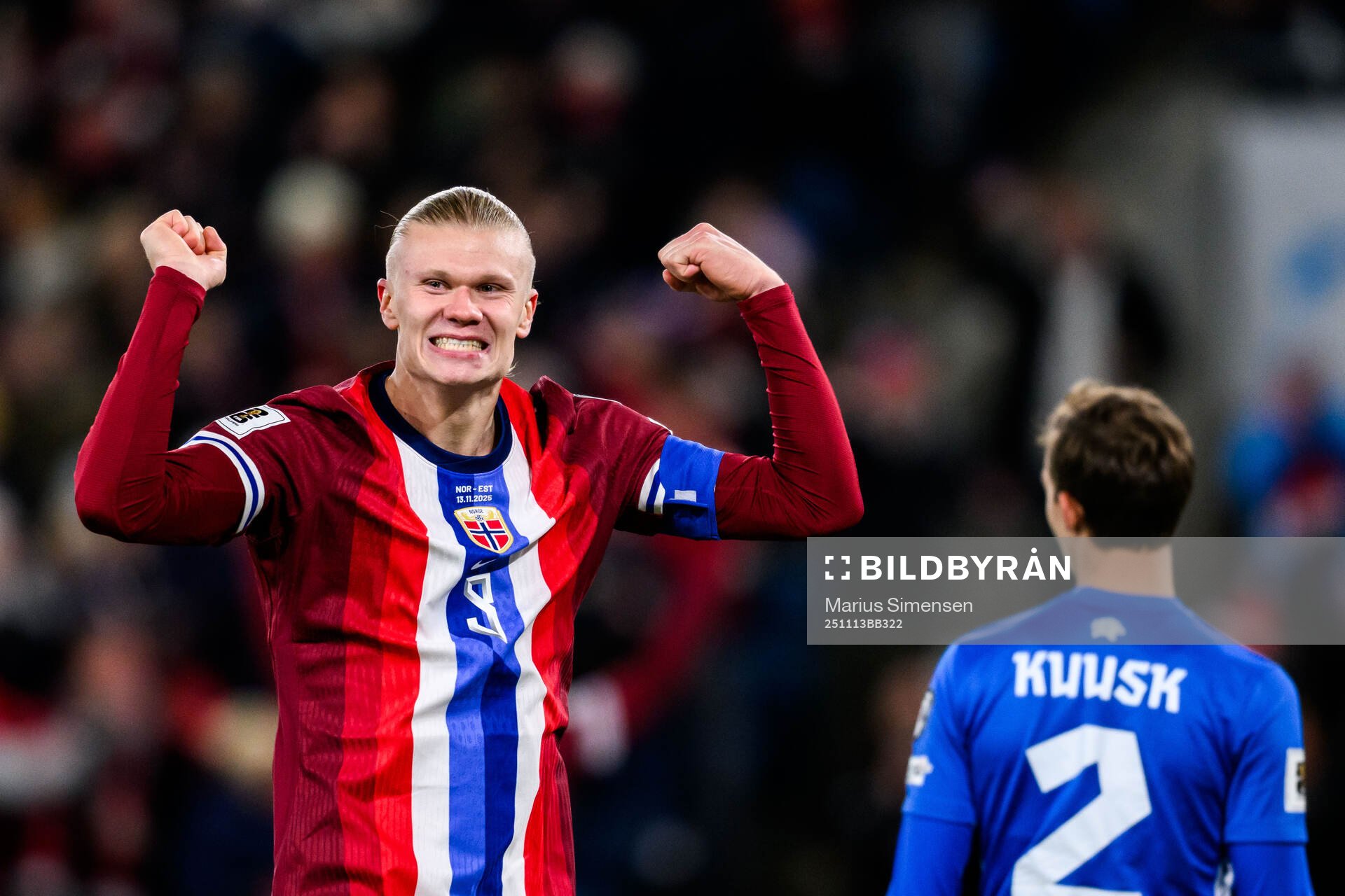 Erling Braut Haaland of Norway celebrates the 1-0 goal
