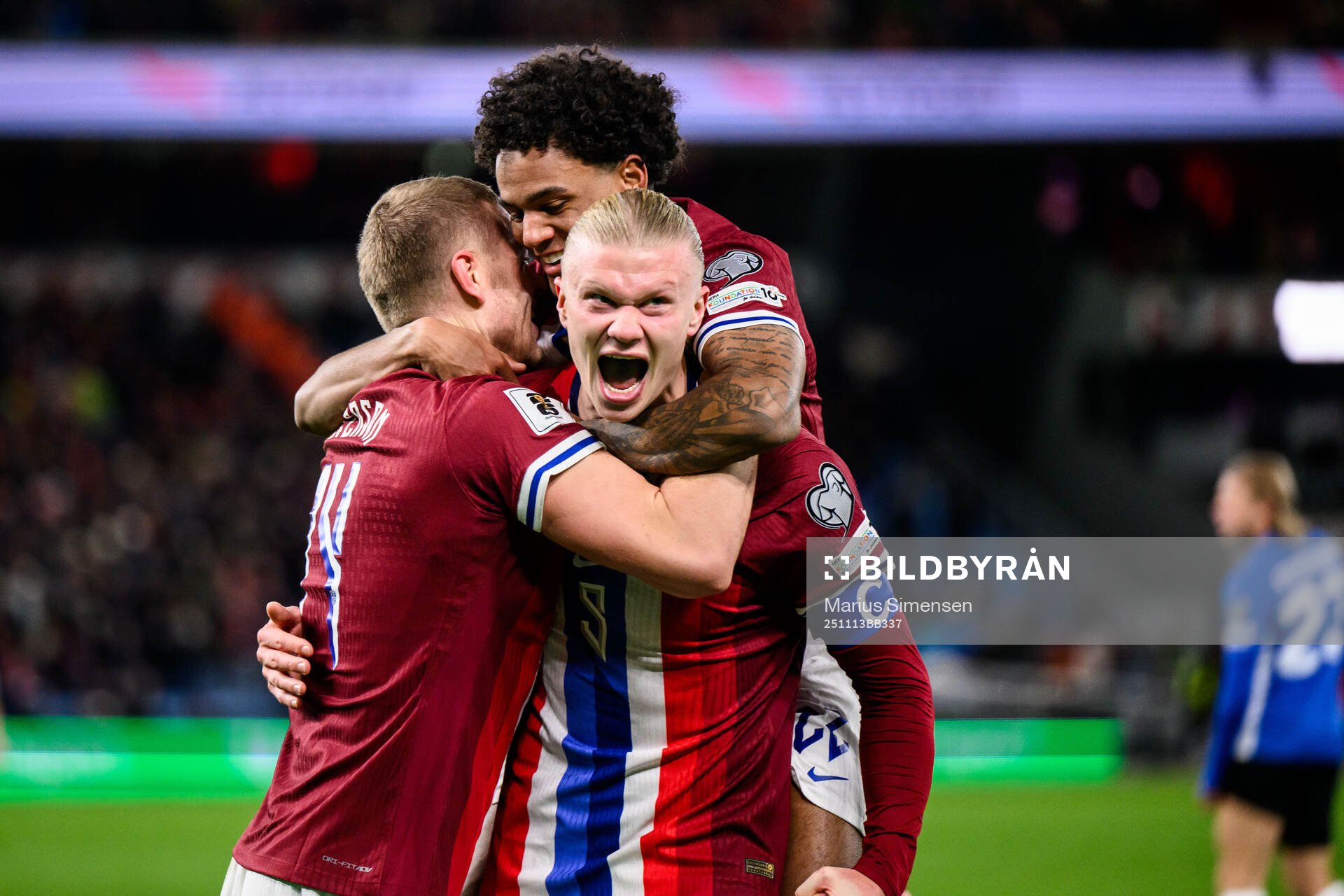 Erling Braut Haaland of Norway celebrates
