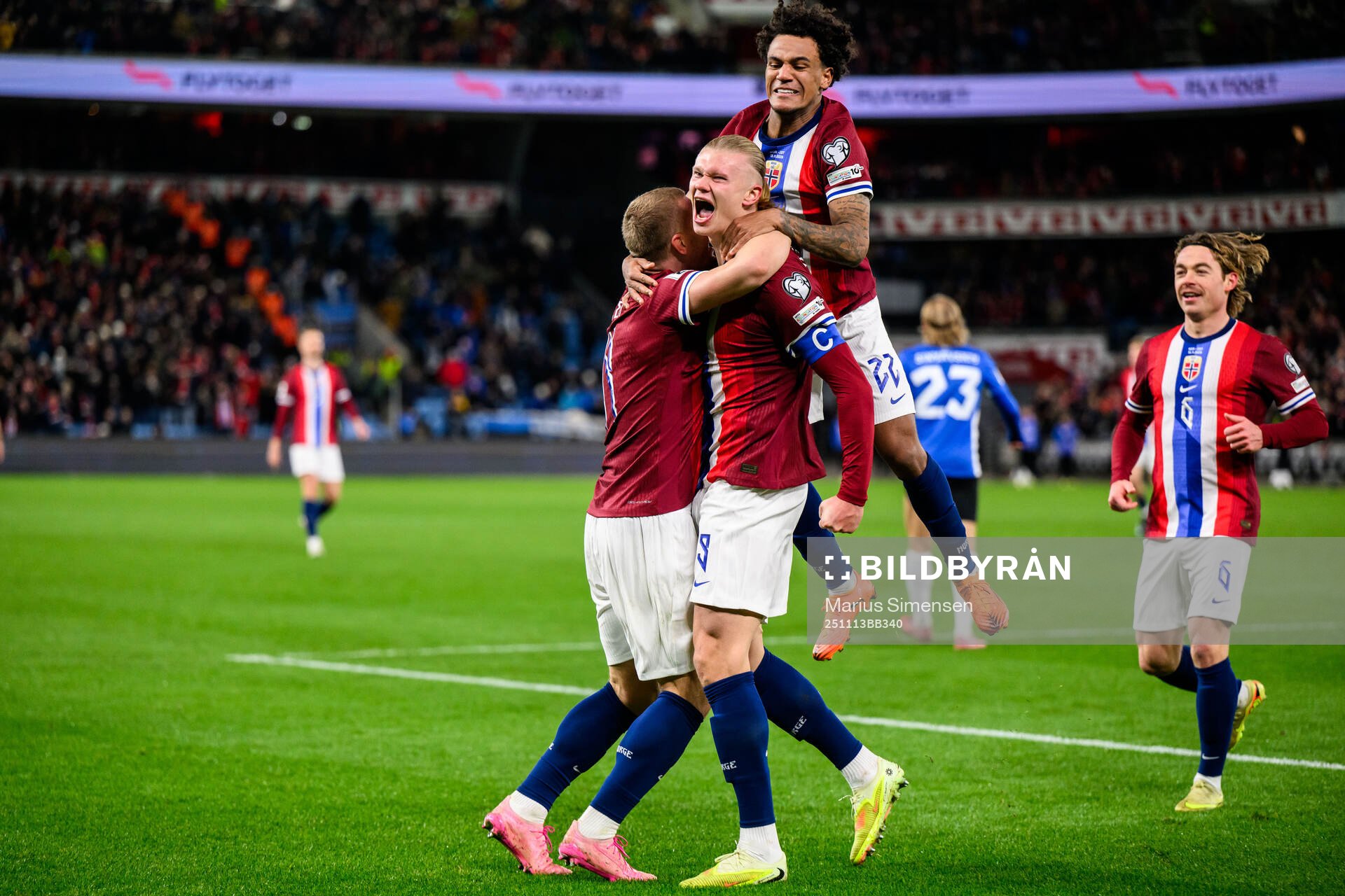 Erling Braut Haaland of Norway celebrates