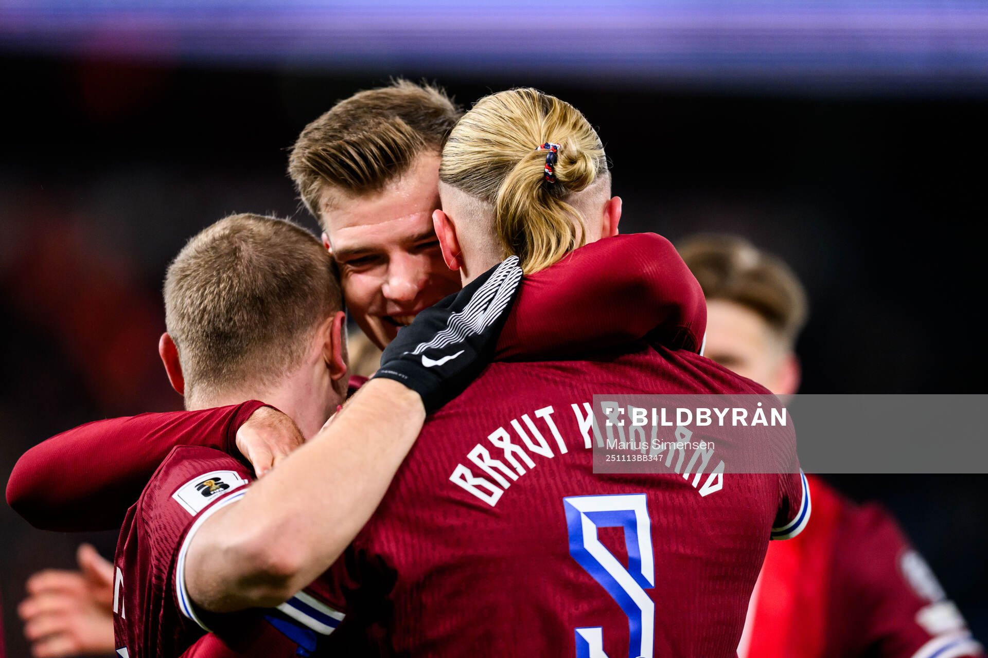 Alexander Sørloth and Erling Braut Haaland of Norway