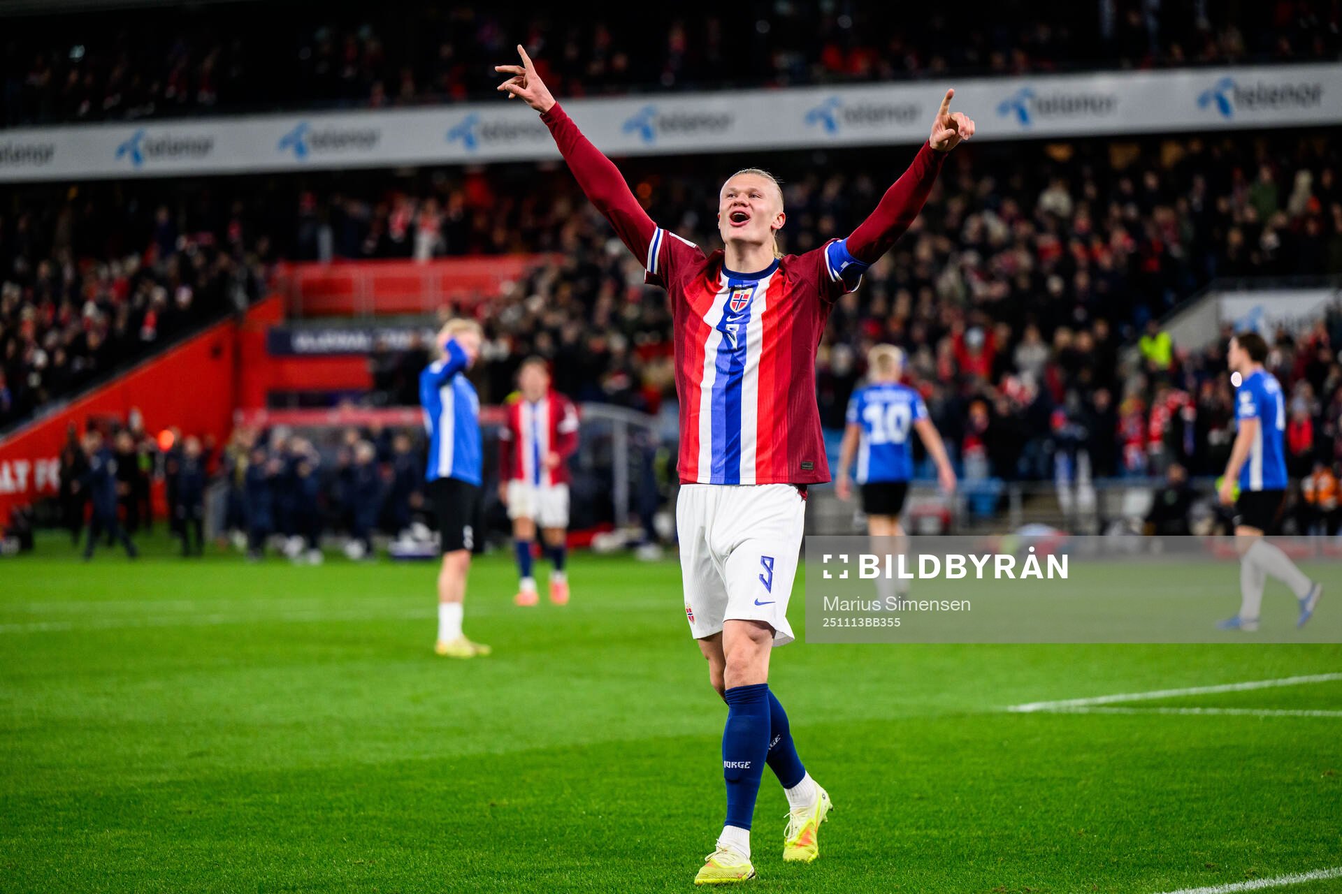 Erling Braut Haaland of Norway celebrates