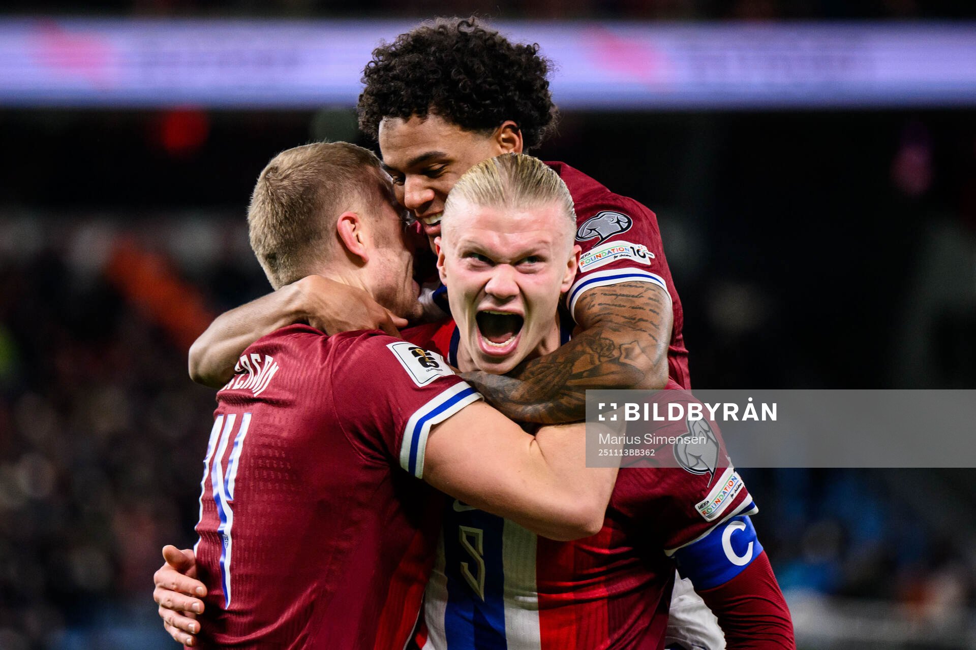 Erling Braut Haaland of Norway celebrates
