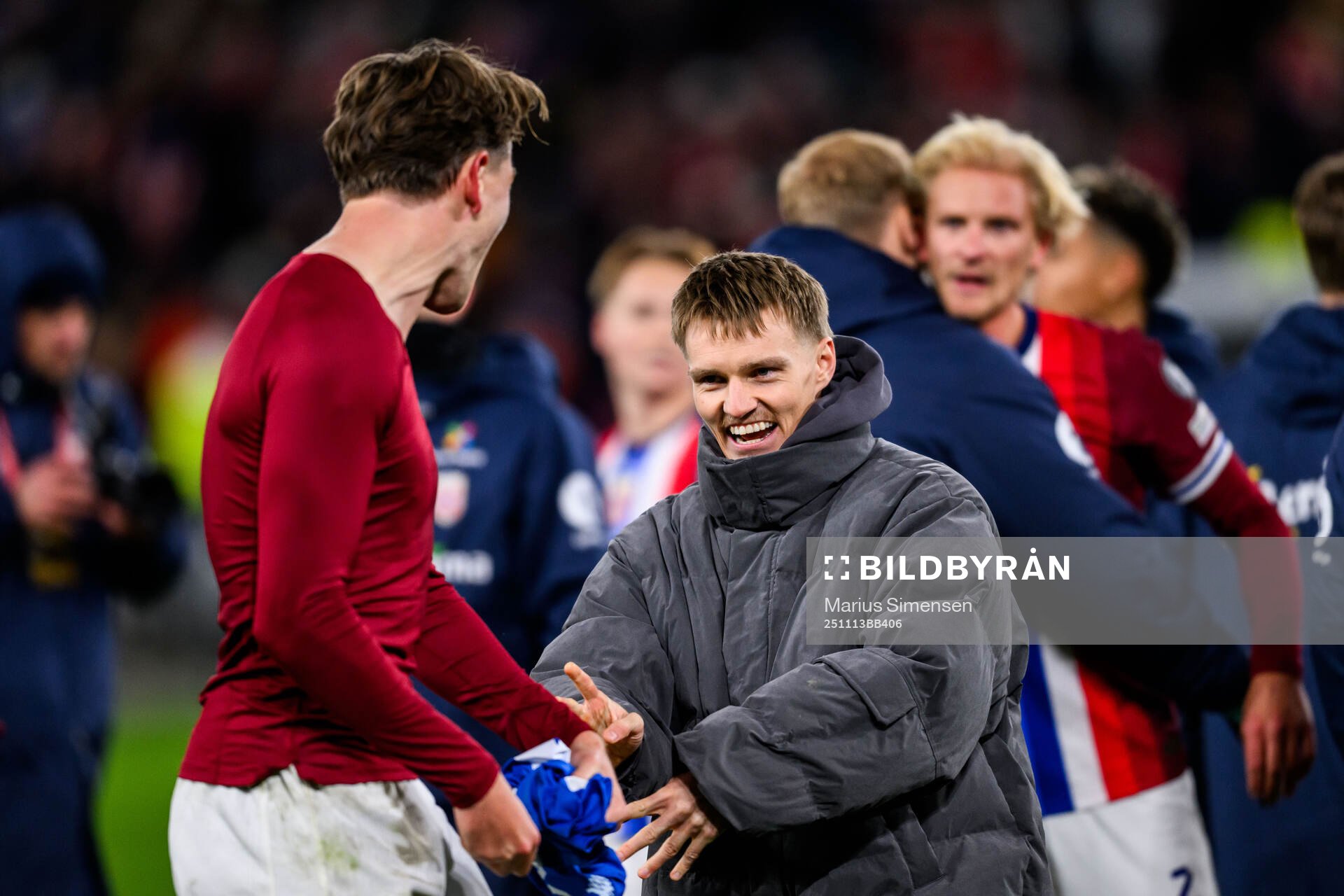 Martin Ødegaard of Norway celebrates