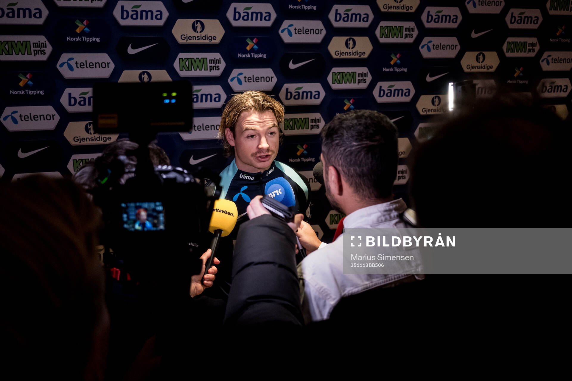 Patrick Berg of Norway is interviewed