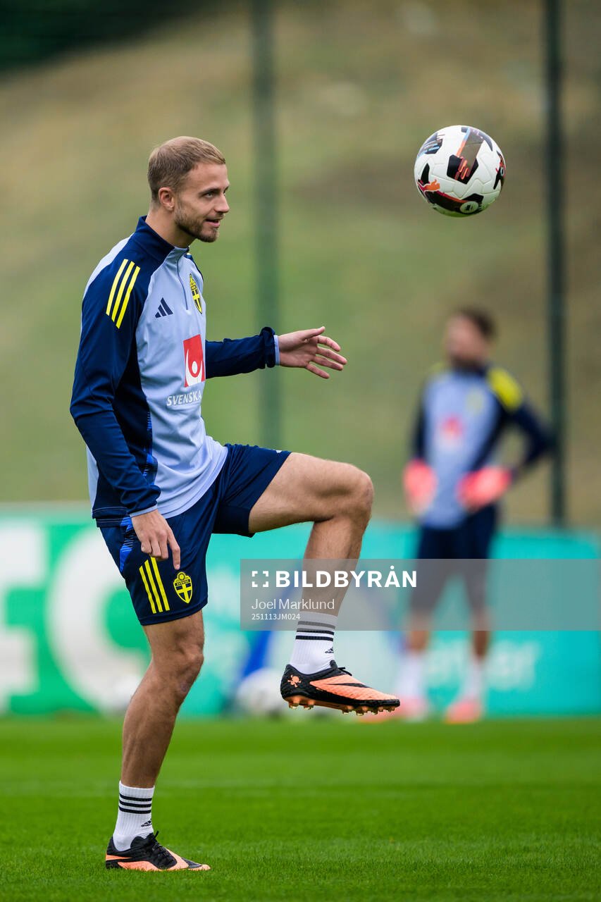Gustav Lundgren of the Swedish national football team