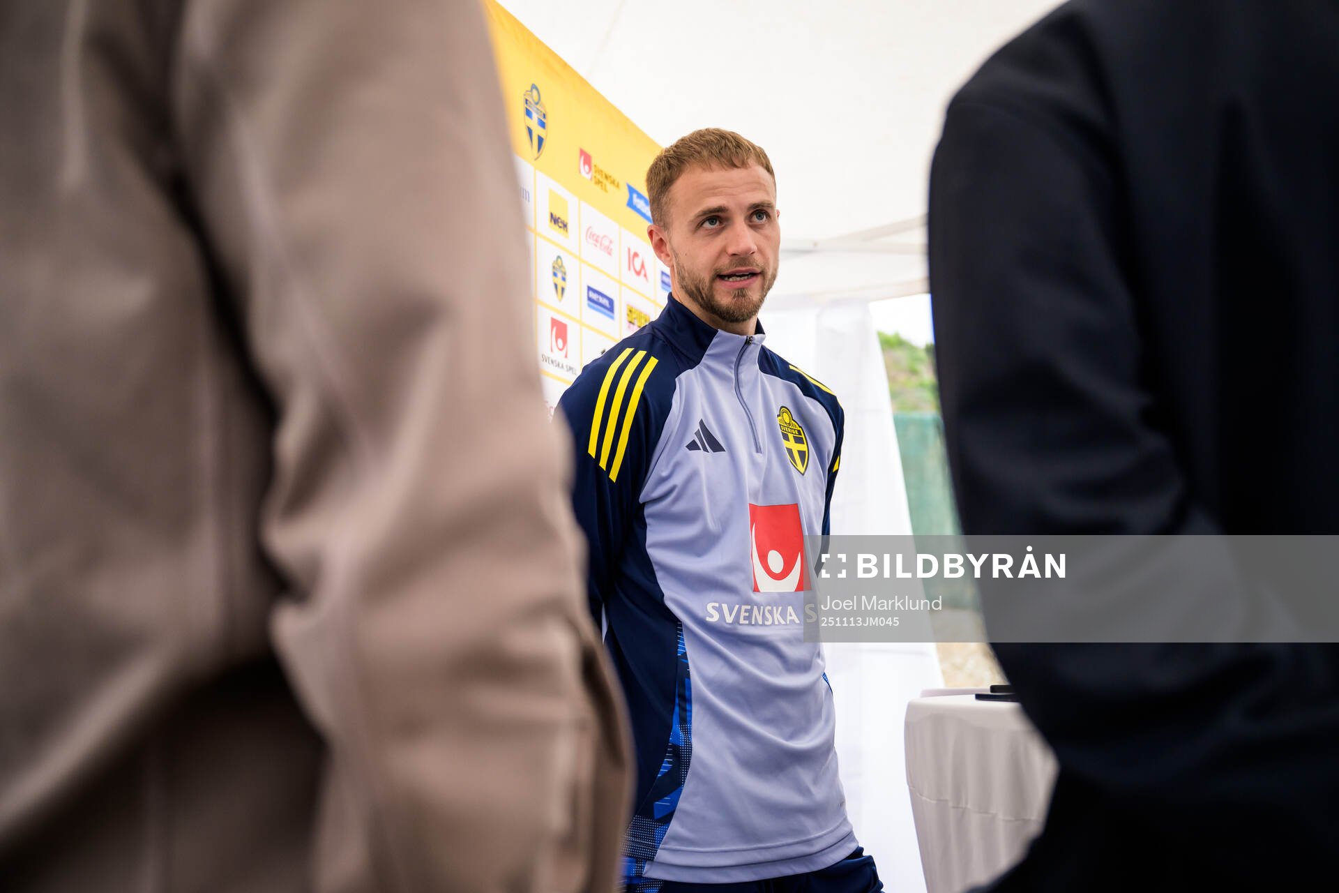 Gustav Lundgren of the Swedish national football team