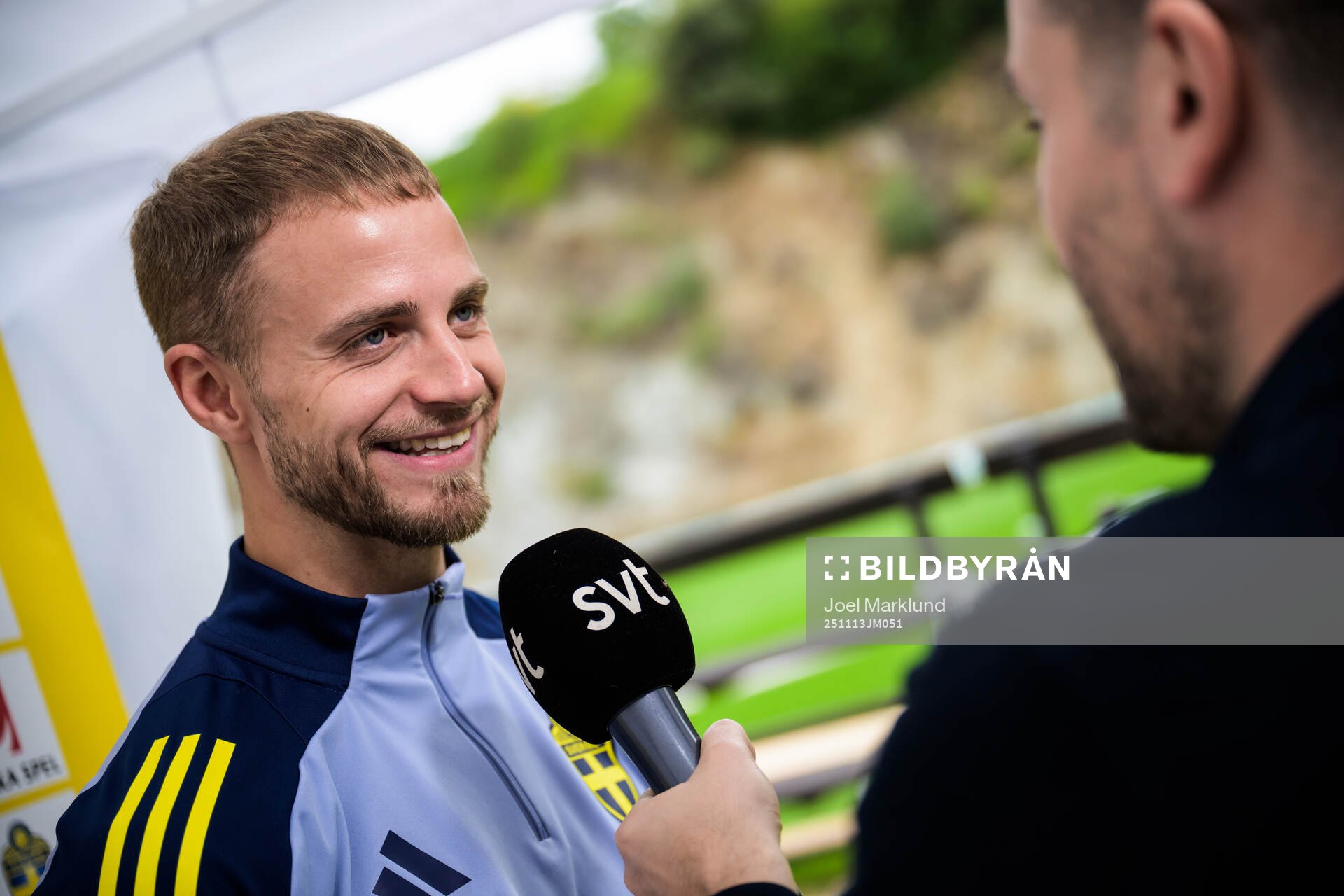 Gustav Lundgren of the Swedish national football team being