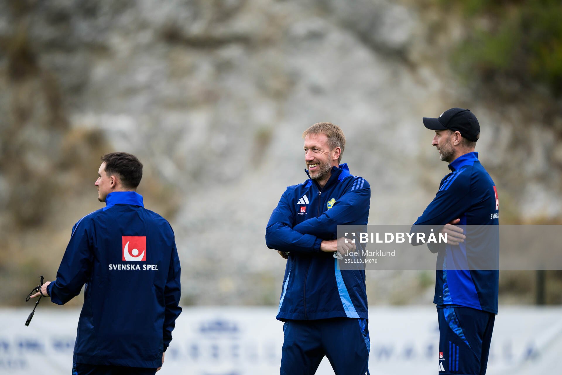 Performance manager Ben Rosen, head coach Graham Potter and
